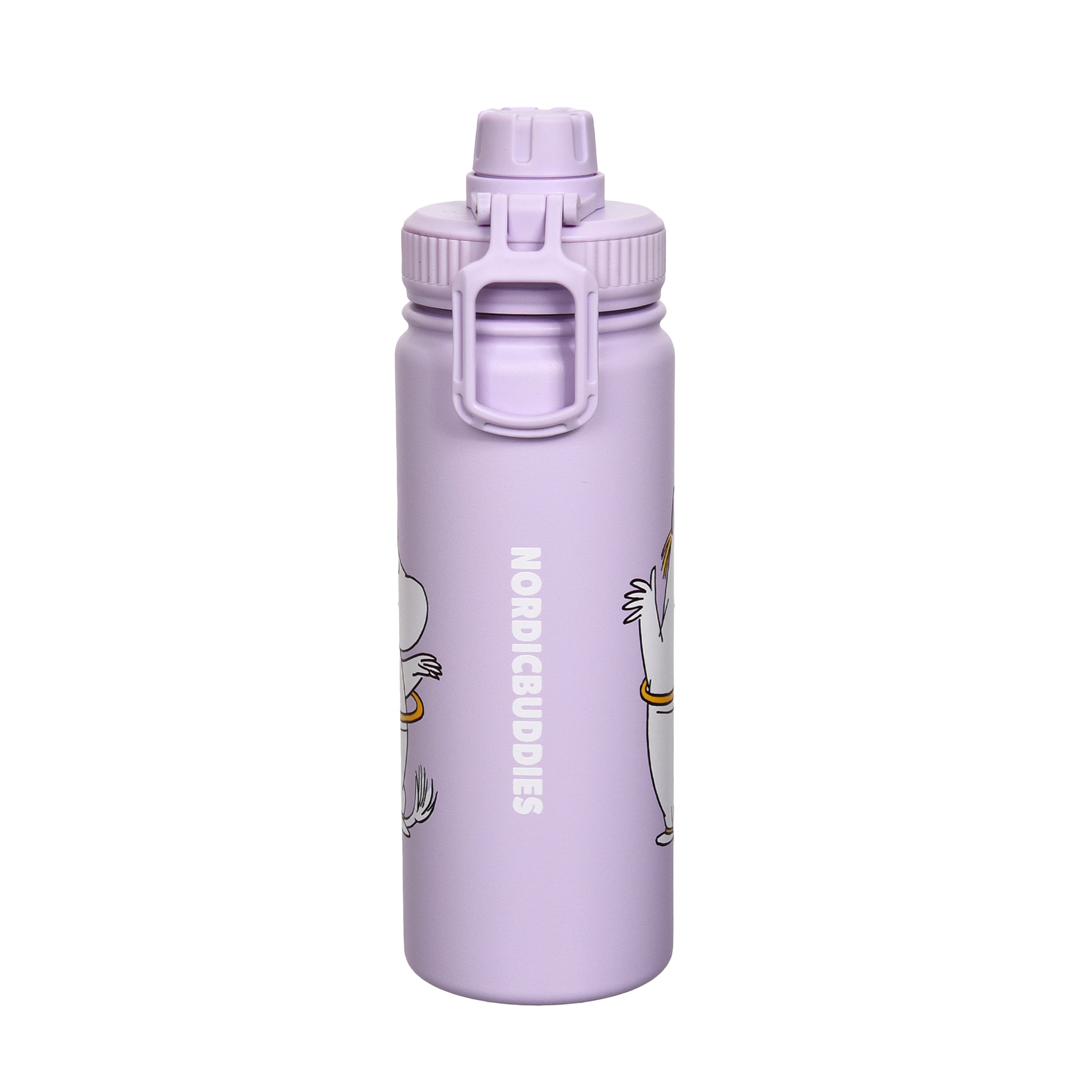 Snorkmaiden Thermoflasche Rückansicht mit Mumin-Detail
