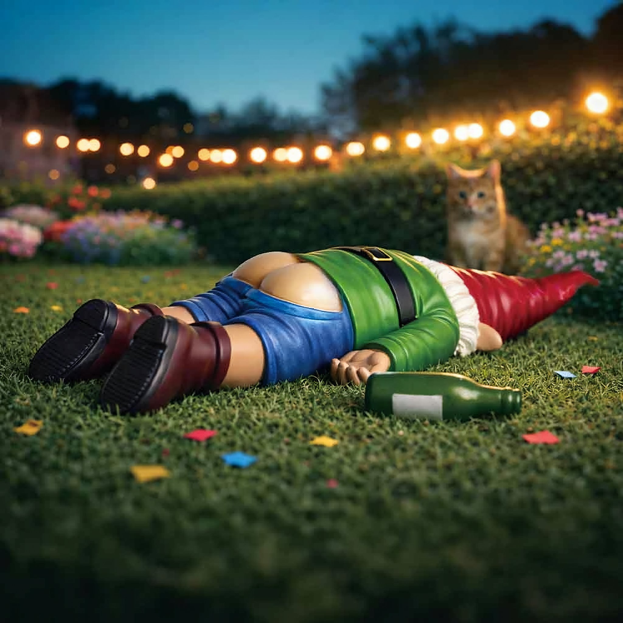 Betrunkener Gartenzwerg K.o.