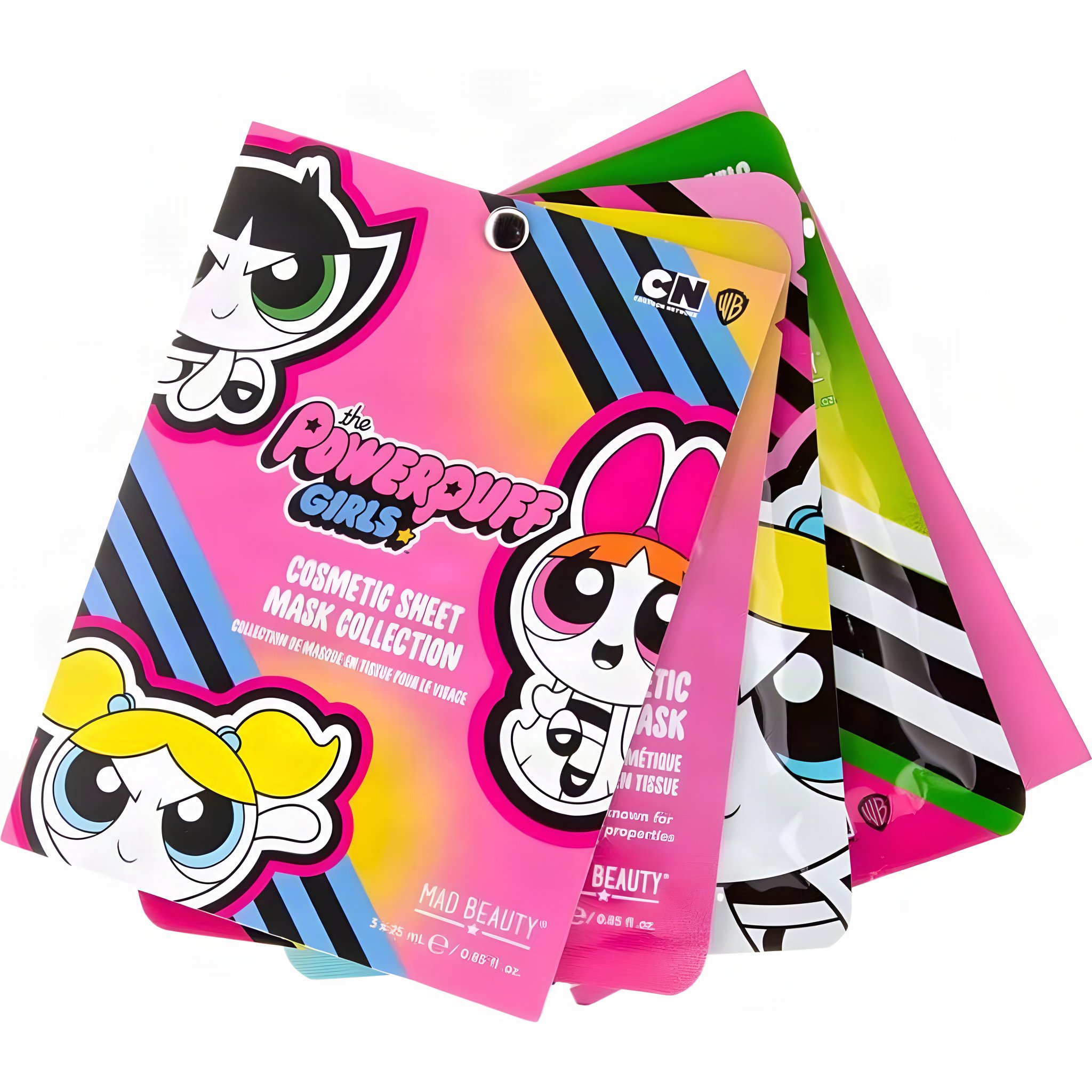 Warner Brothers Powerpuff Girls Mädchen-Gesichtsmasken-Set von Mad Beauty