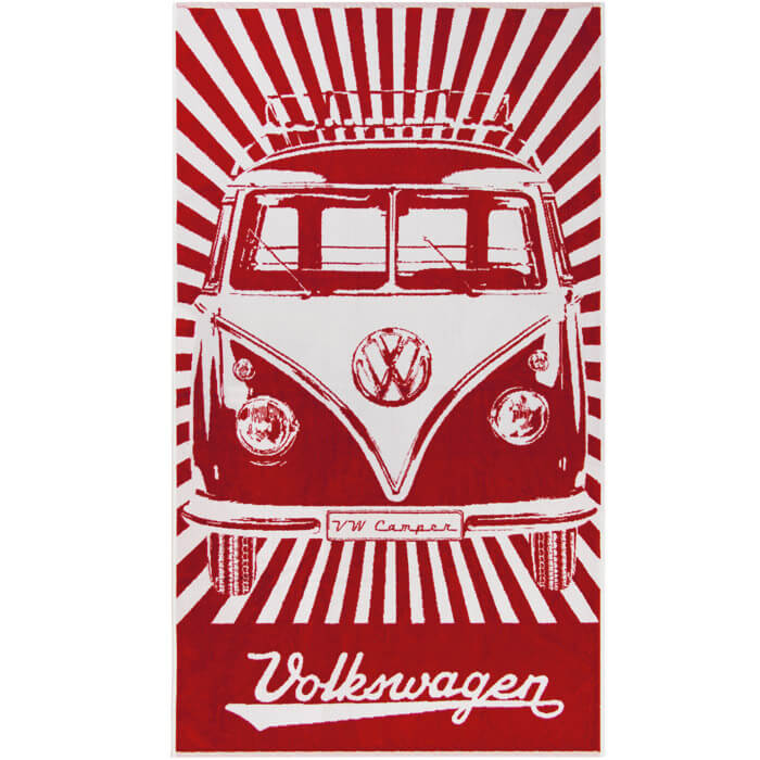 Serviette de Plage Combi VW Rouge