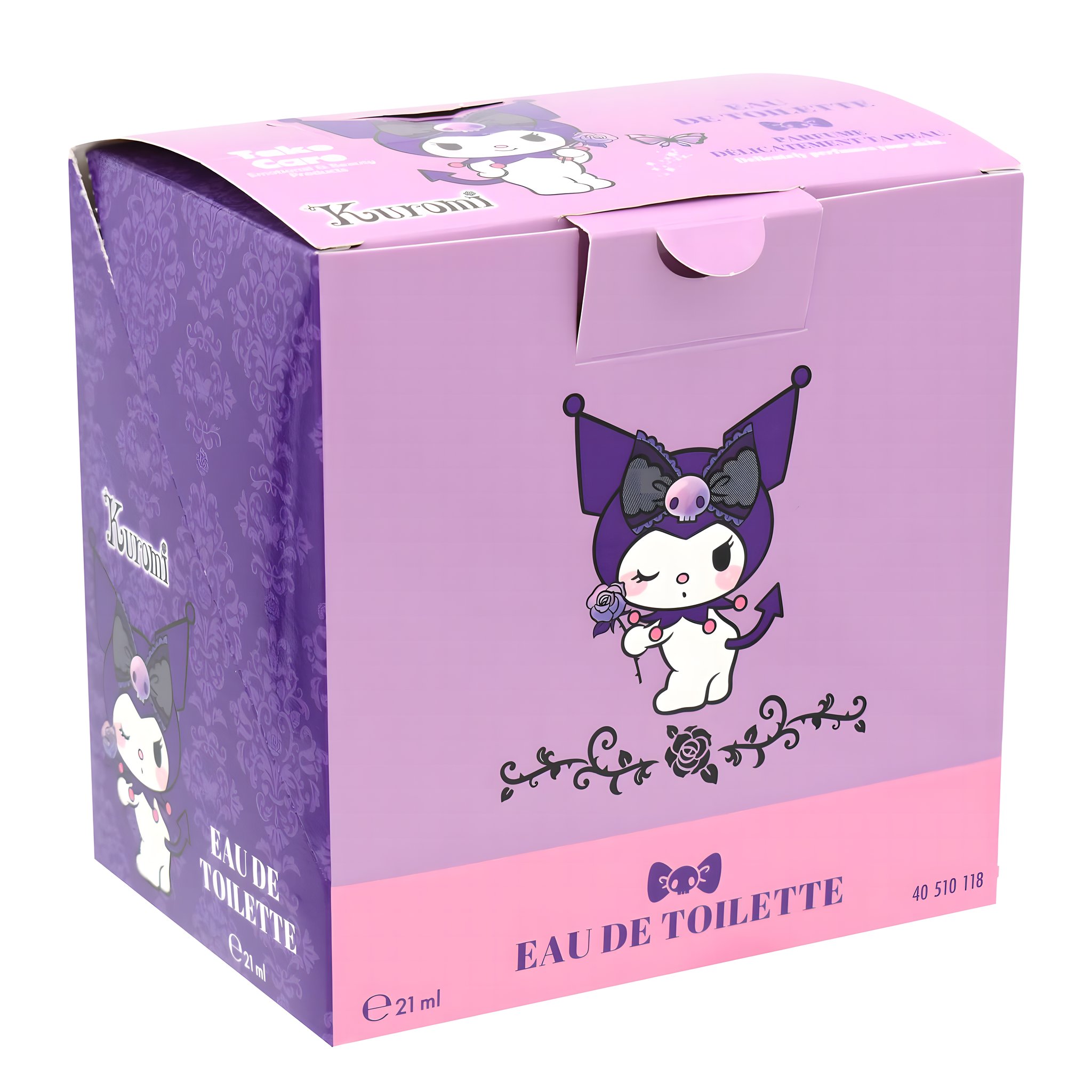 Kuromi Eau de Toilette 21 ml im violetten Flakon mit Geschenkbox