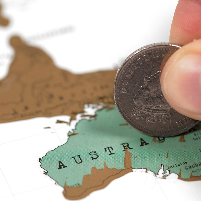 Poster Atlas Mondial a Gratter