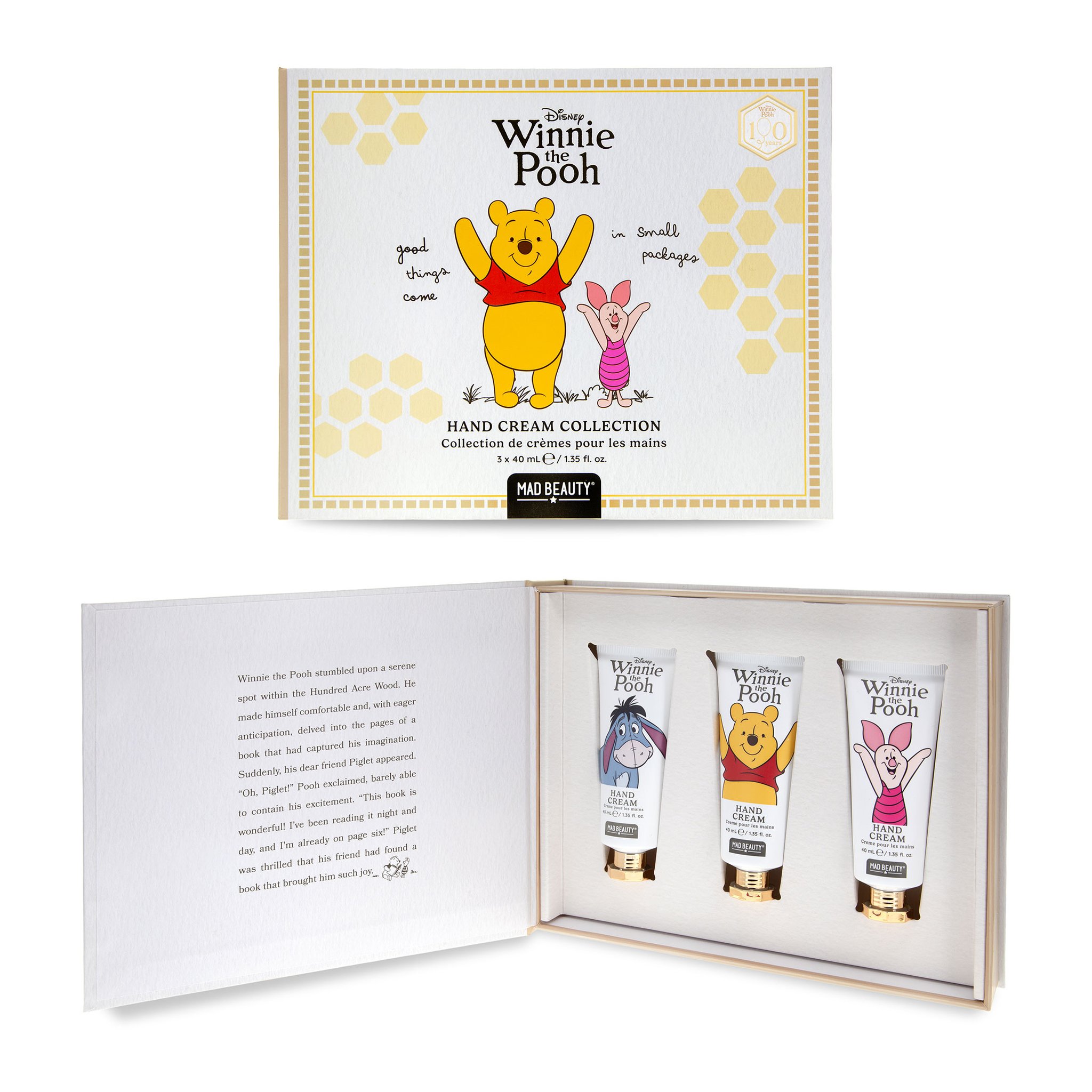 Geschlossene und geöffnete Schachtel des Handcreme-Sets