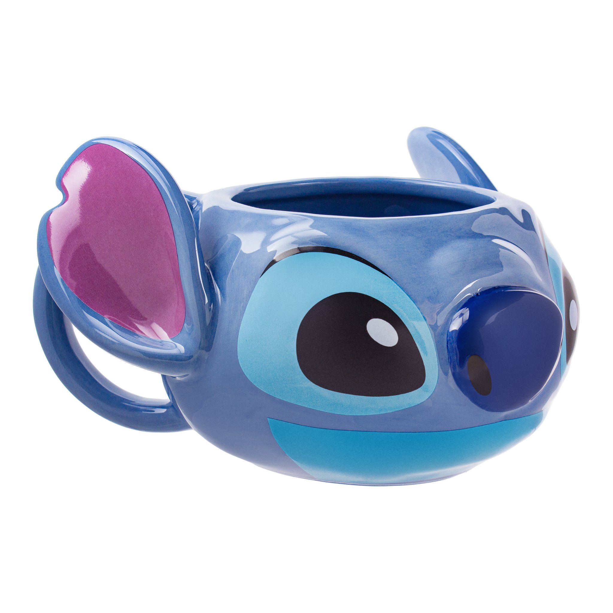 Stitch-Tasse freigestellt von der Seite mit Henkel