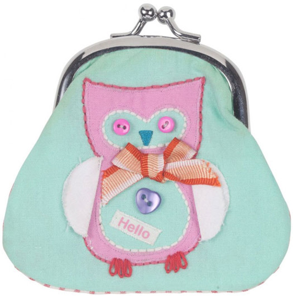 Geldbörse Eule Button Girl