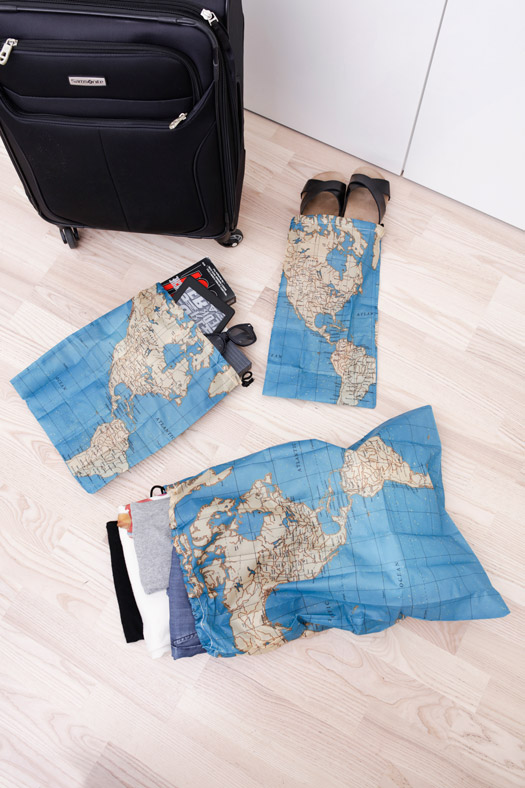 Reisebeutel-Set Around the World