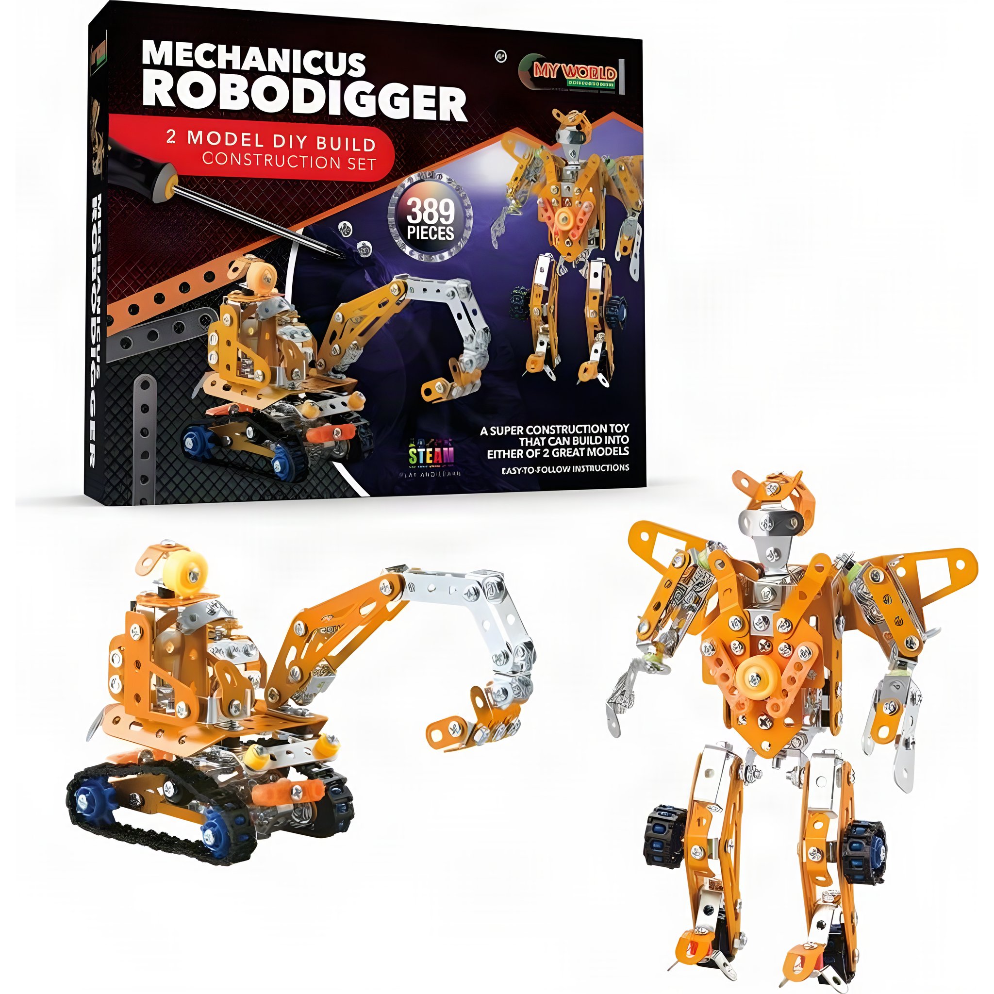Kit di Costruzione Robot ed Escavatore