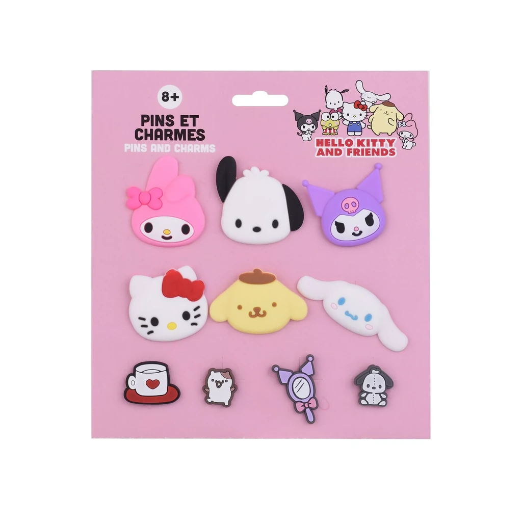 Hello Kitty &amp; Friends Pins &amp; Charms Set – Verpackung
