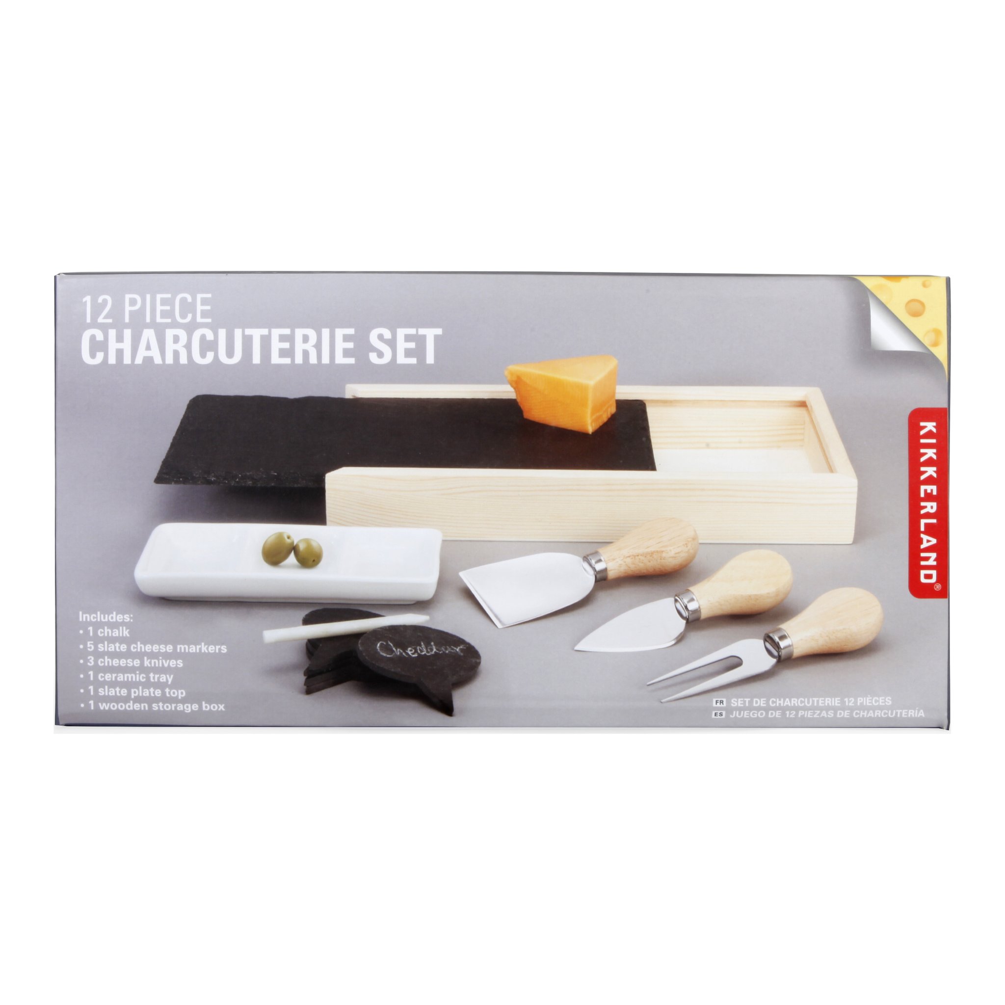 Käse- und Charcuterie-Set in der Verpackung «12 Piece Charcuterie Set» von Kikkerland