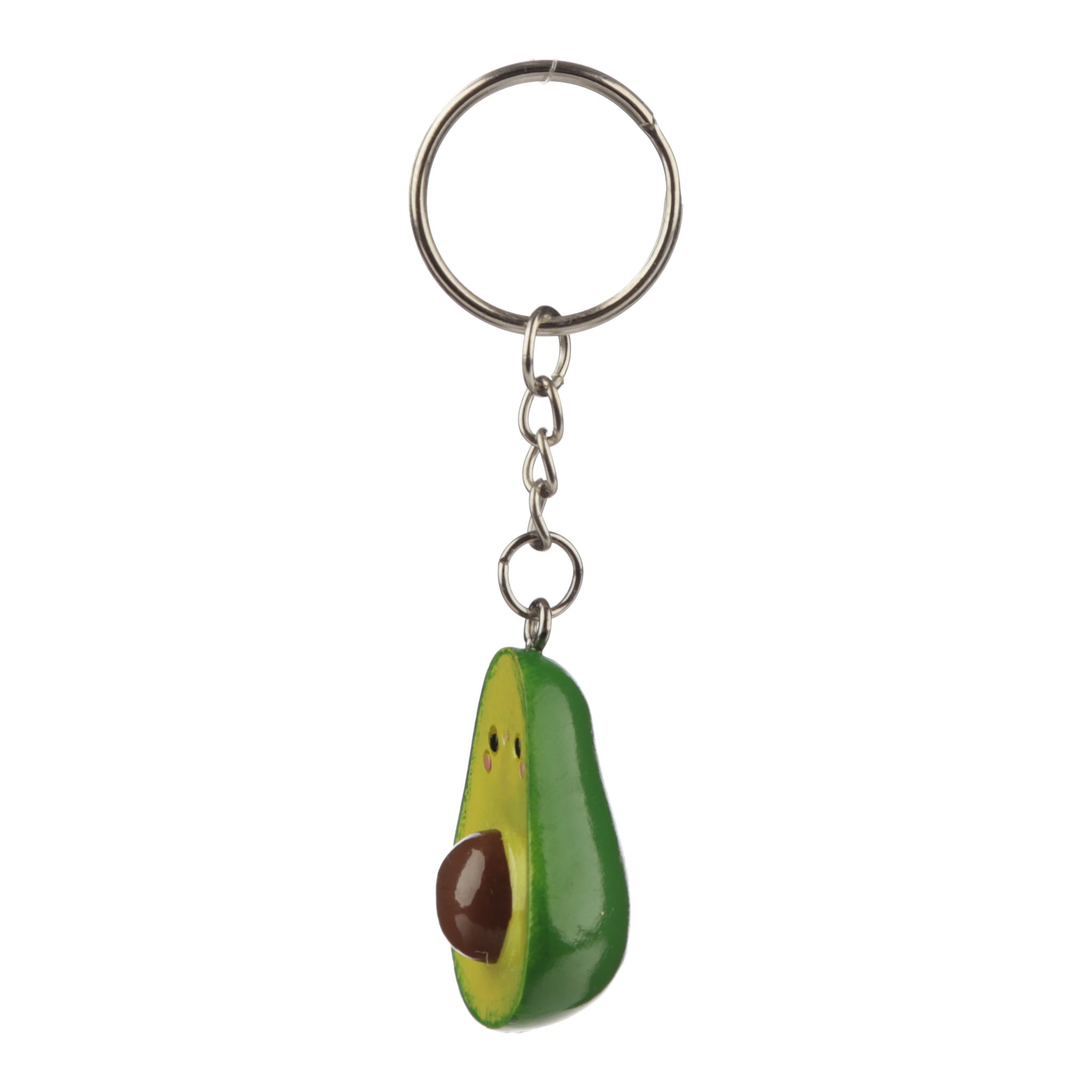 Porte-cles avocat avec noyau fonce