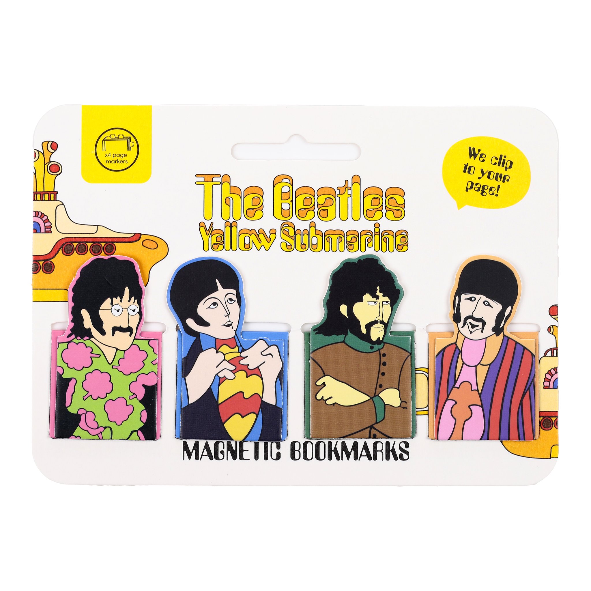 Blisterkarte «The Beatles Yellow Submarine Magnetic Bookmarks»