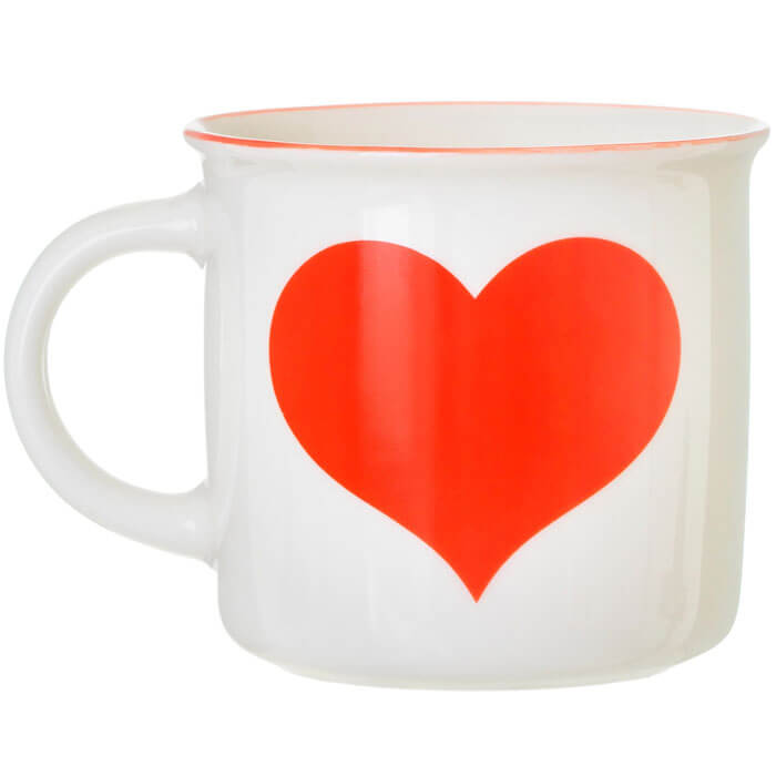Red Love Herz Tasse von Sass &amp; Belle