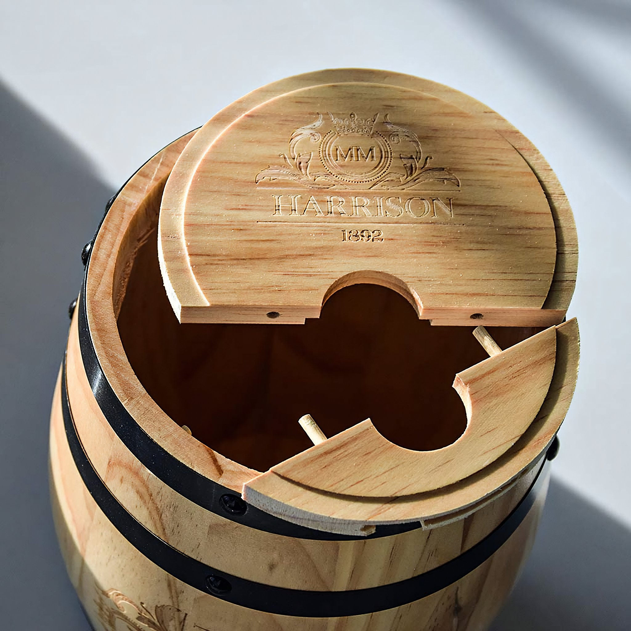 Holzfass Getränkespender 3 Liter