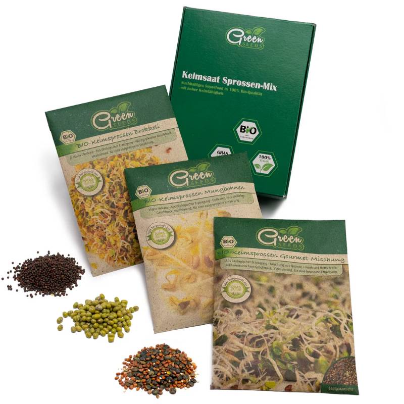 Kit de graines à germer Gourmet 3 pièces