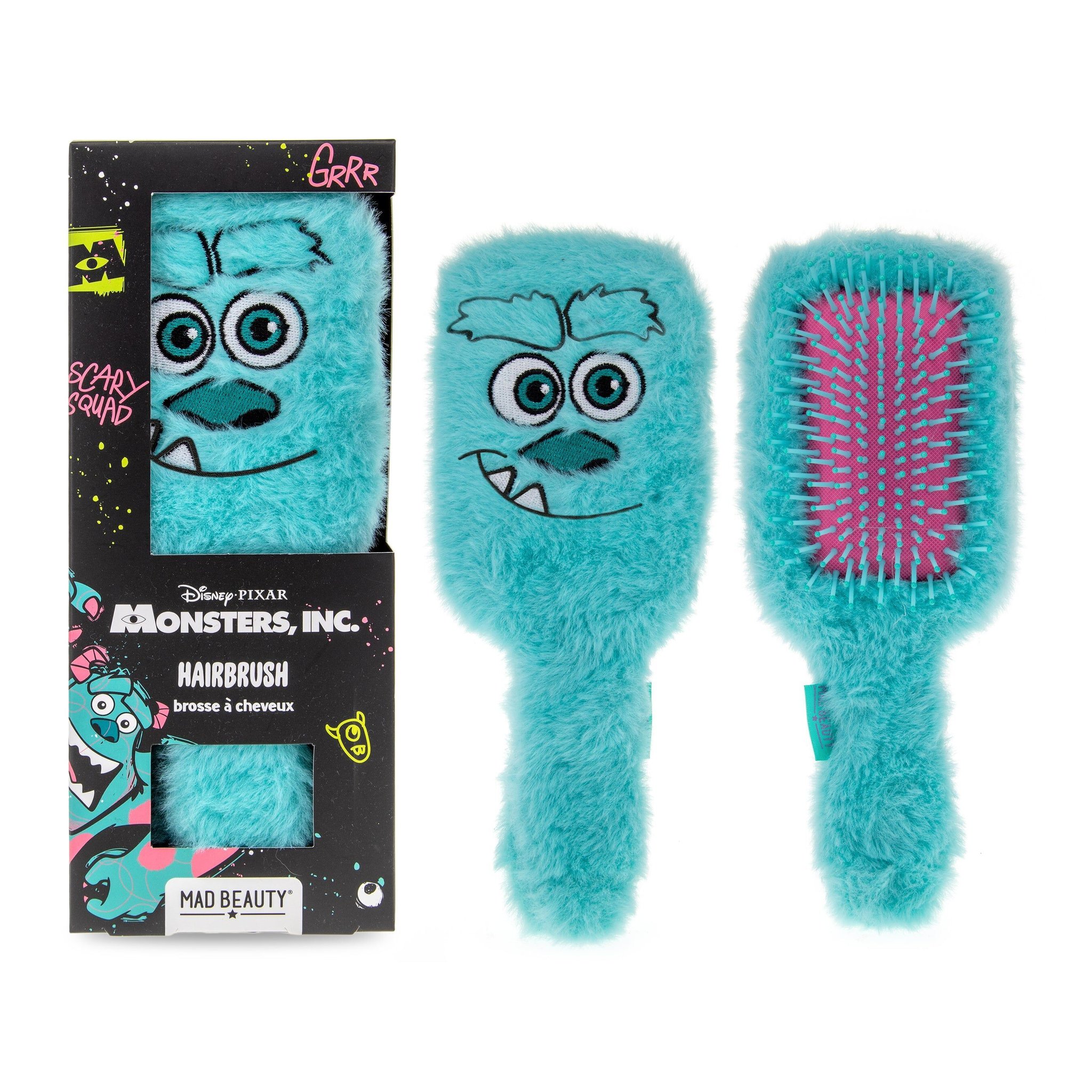 Monster AG Sulley Entwirrbürste mit Plüsch – Vorder- und Rückseite mit Verpackung