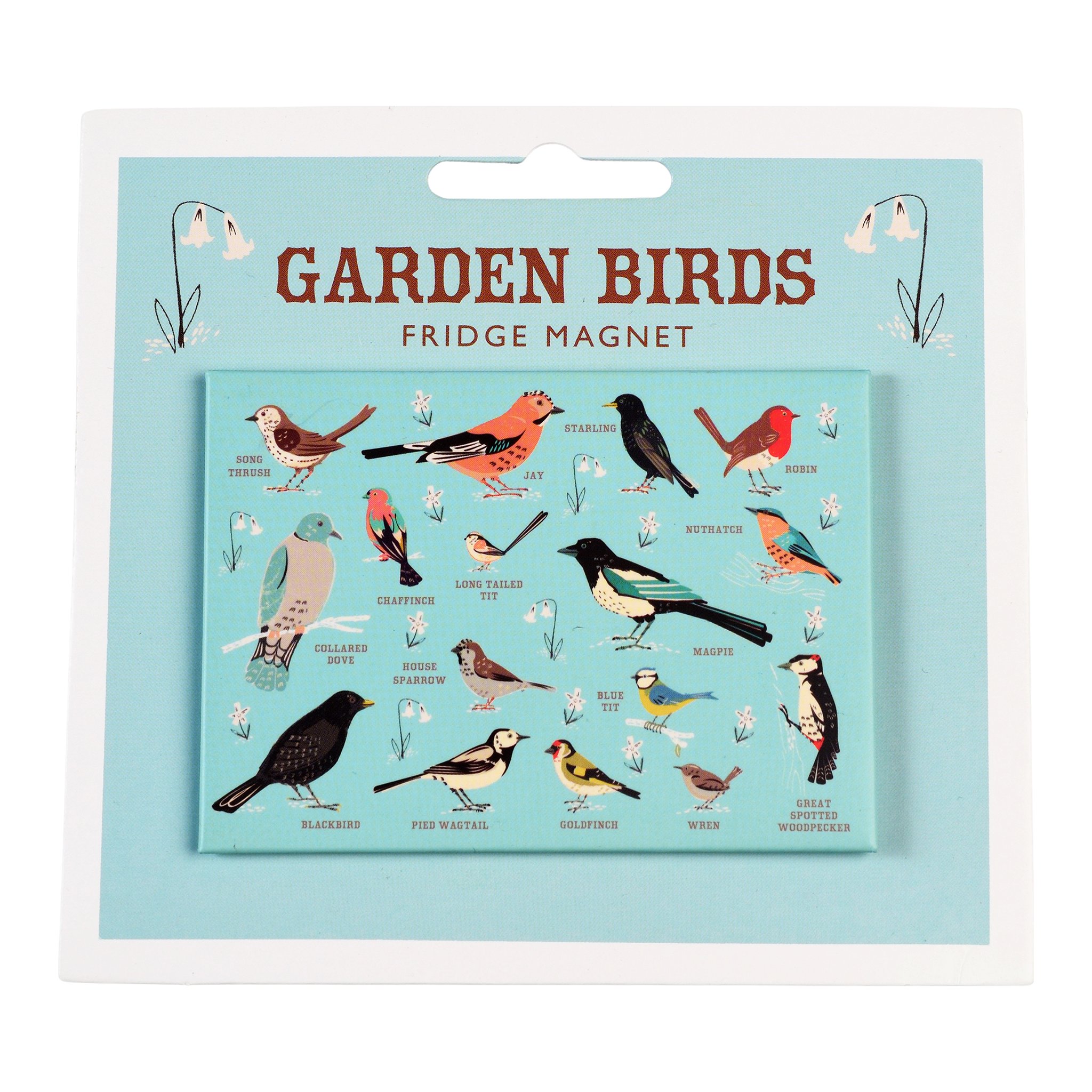 Gartenvögel Magnet auf der Karte «Garden Birds Fridge Magnet»