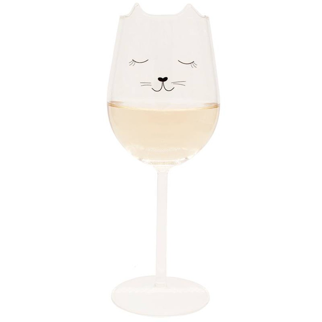 Weinglas Katze