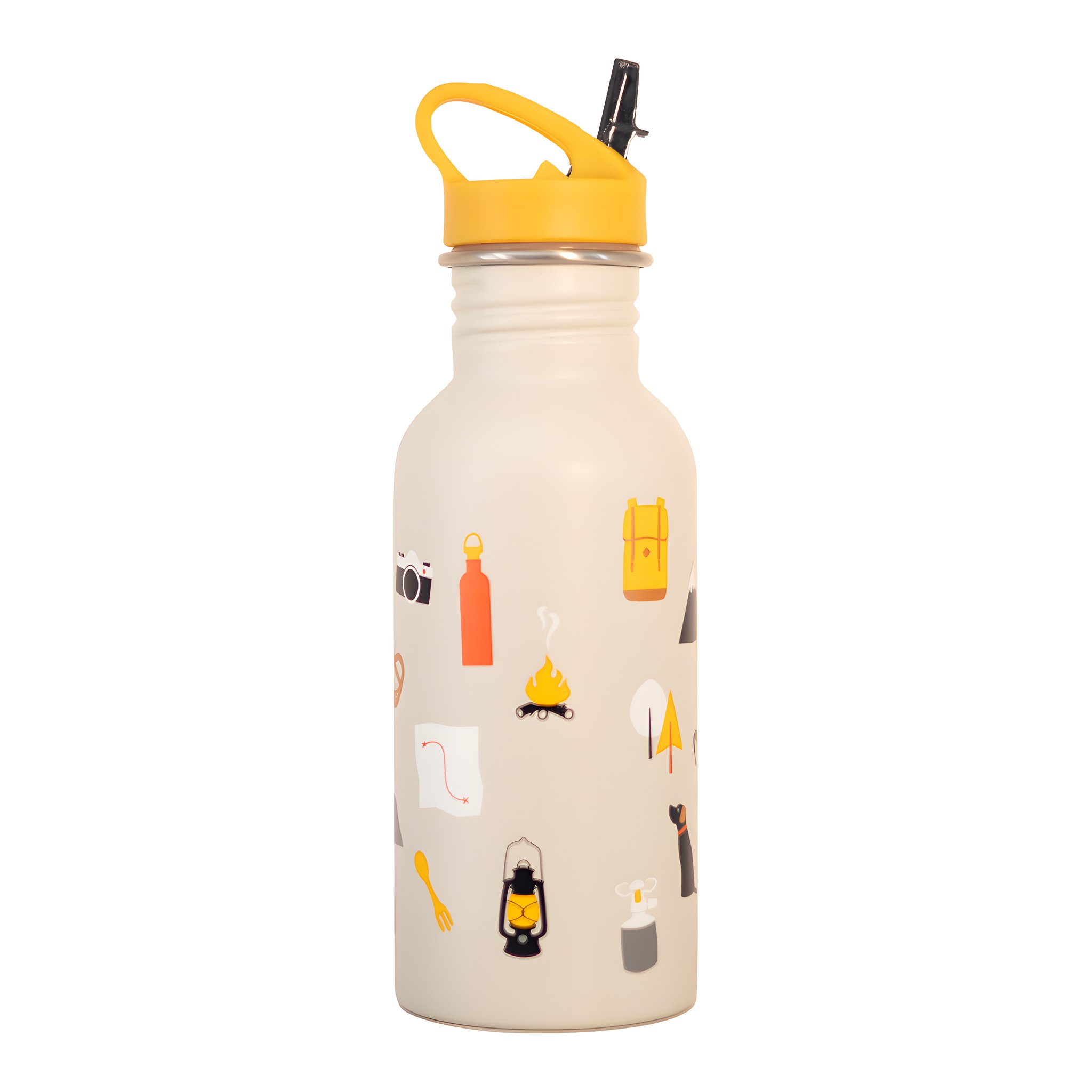 Gourde enfant Adventure detouree, avec bouchon a paille