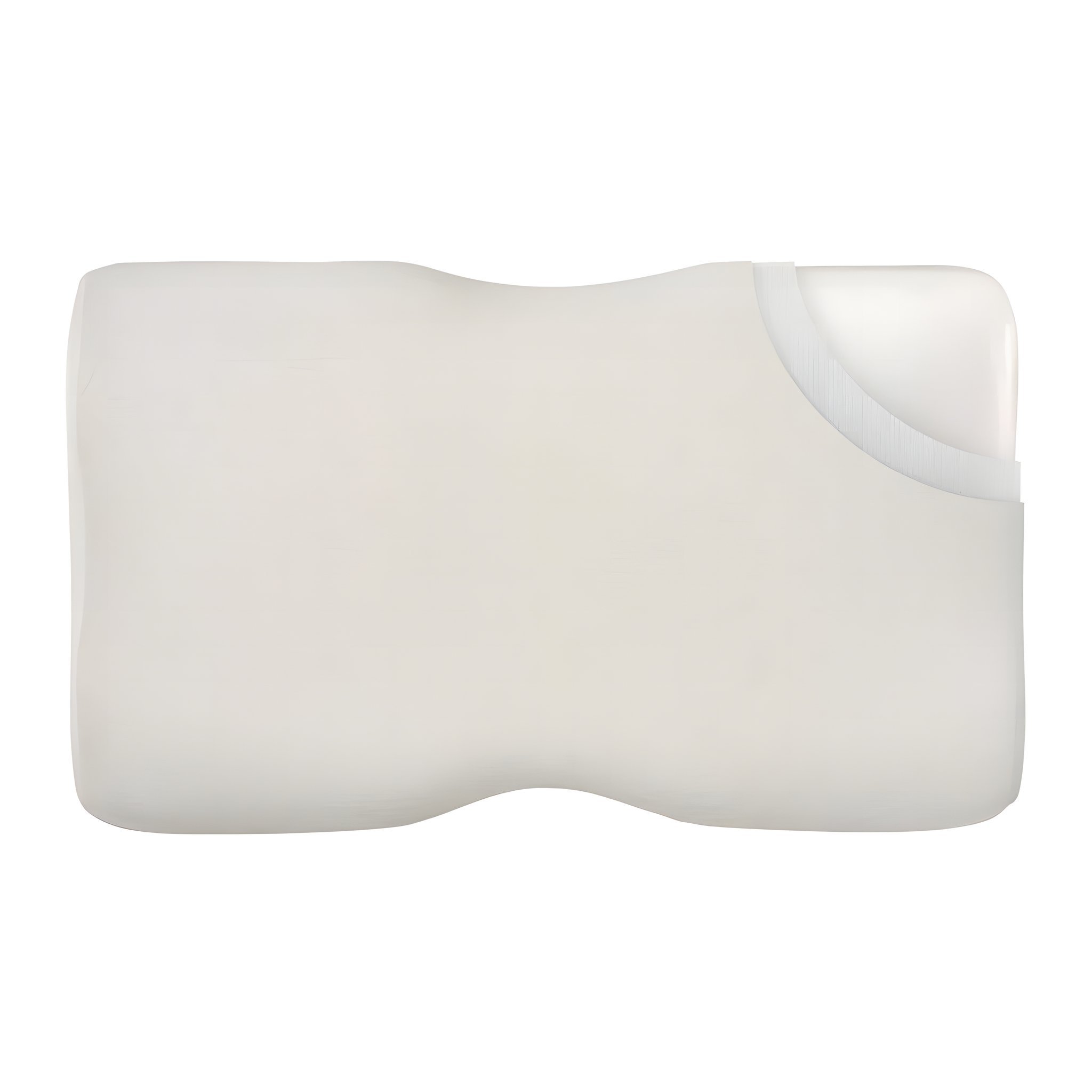 Ergonomisches Nackenkissen Duo Premium mit weissem Bambusbezug von oben