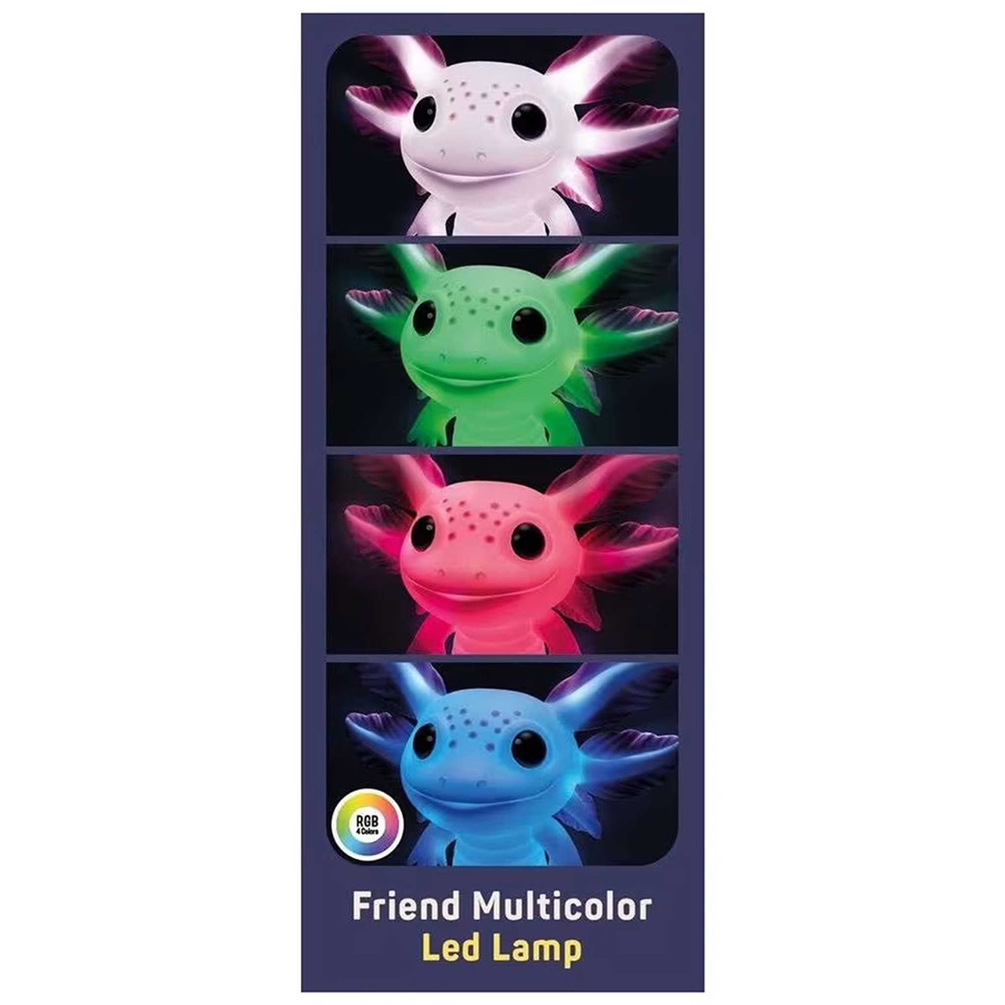 Axolotl LED-Lampe mehrfarbig