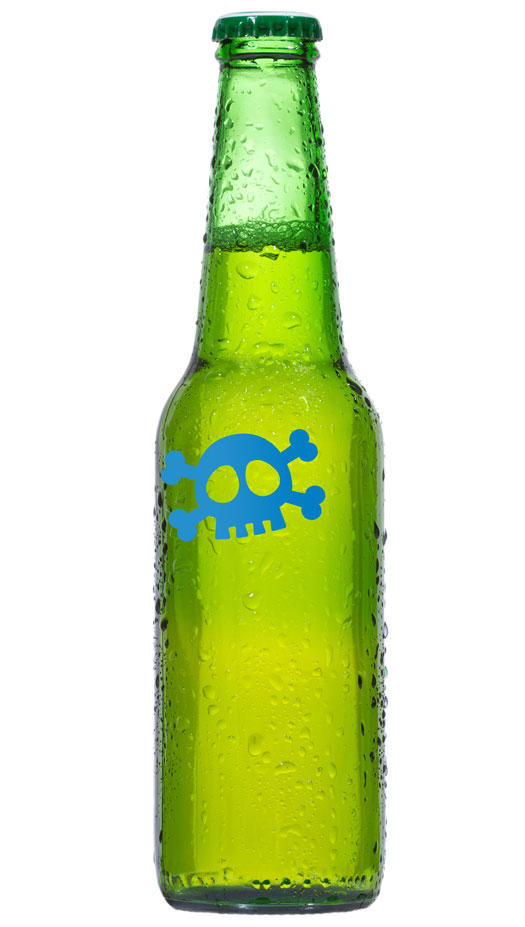 Skull Drink Markers Set of 6