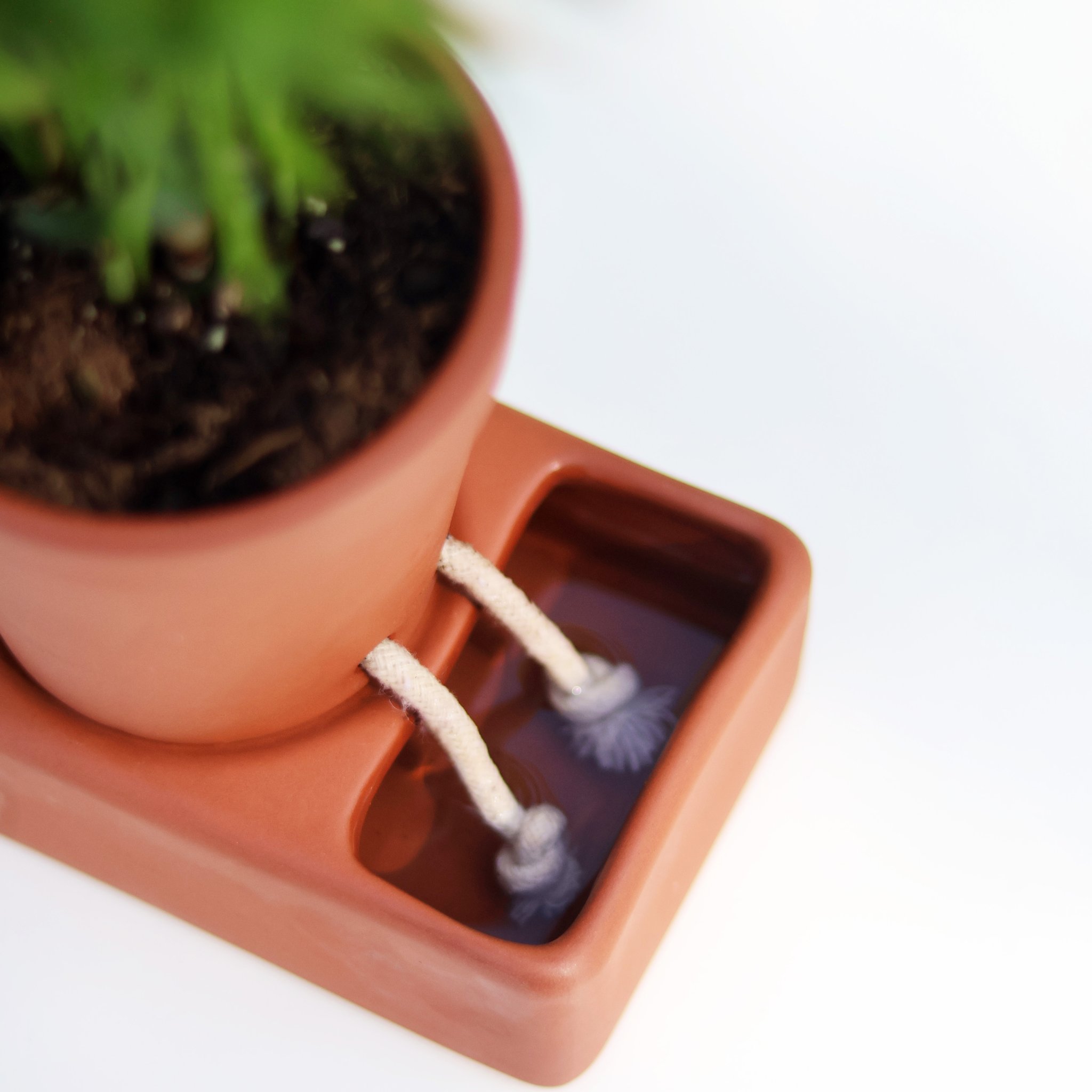 Self Care Planter Pflanztopf – Wasserreservoir mit Dochten