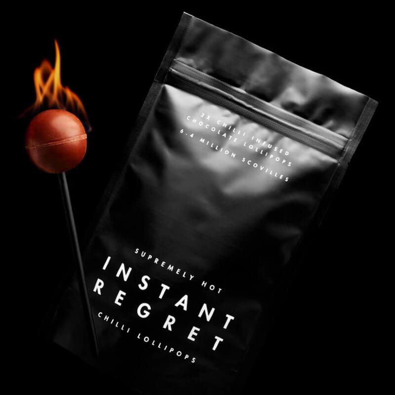 Sucettes Regret Instantané Chili et Chocolat