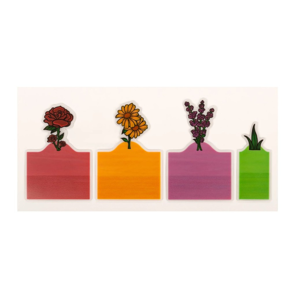 Blumen-Klebezettel