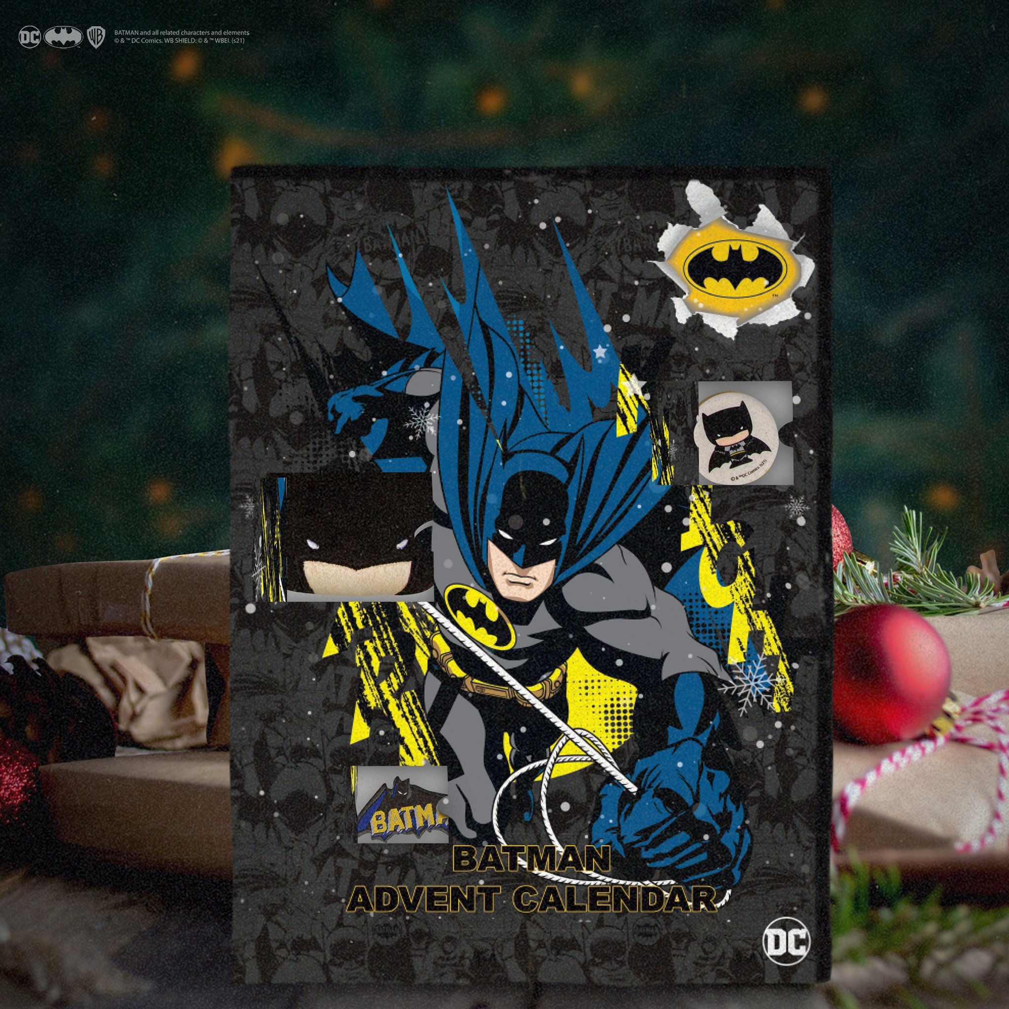Batman Adventskalender vor Weihnachtsgeschenken