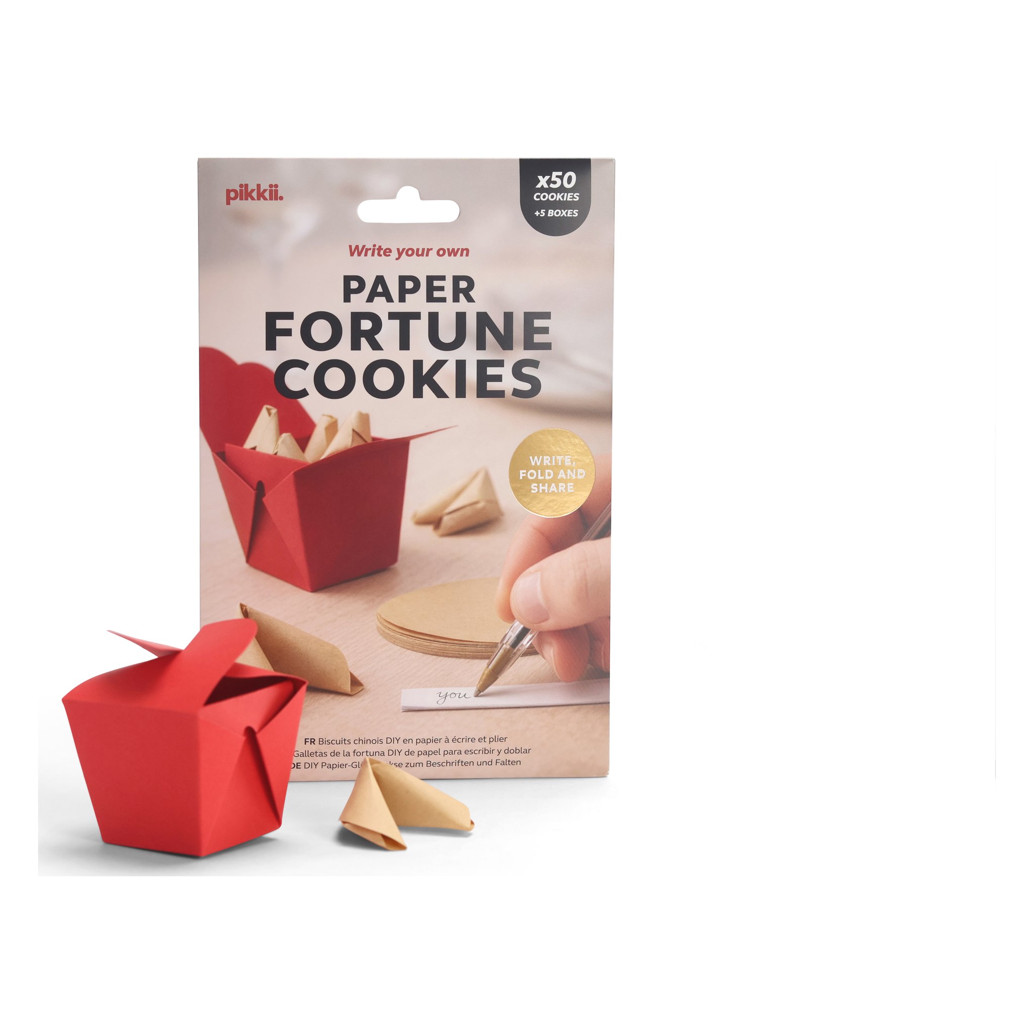 Paper Fortune Cookies – Verpackung mit Faltbox und Glückskeksen