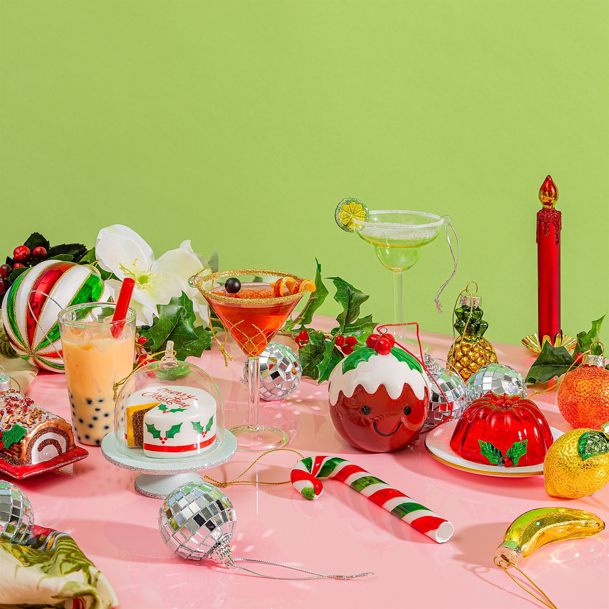 Weihnachtsschmuck-Set Früchte