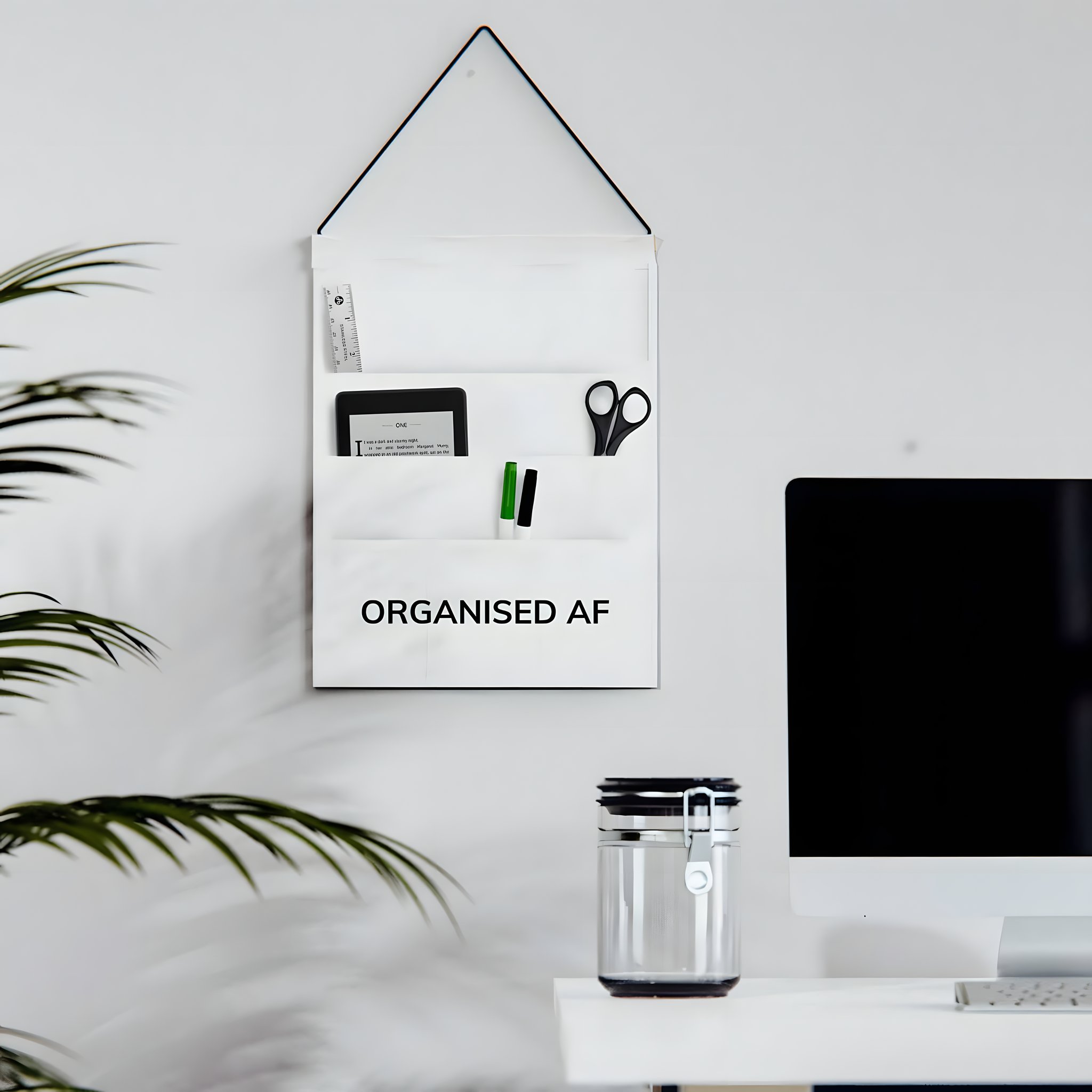 Rangement suspendu Organised AF – au mur au-dessus du bureau