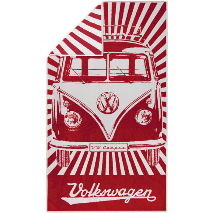 Serviette de Plage Combi VW Rouge
