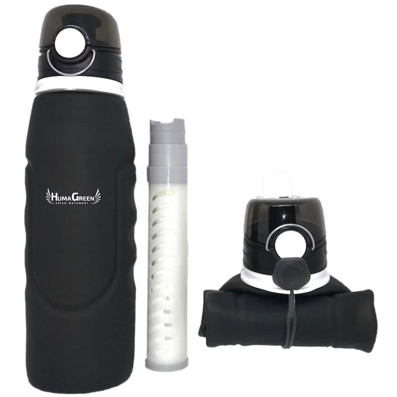 Trinkflasche mit Wasserfilter von Humagreen