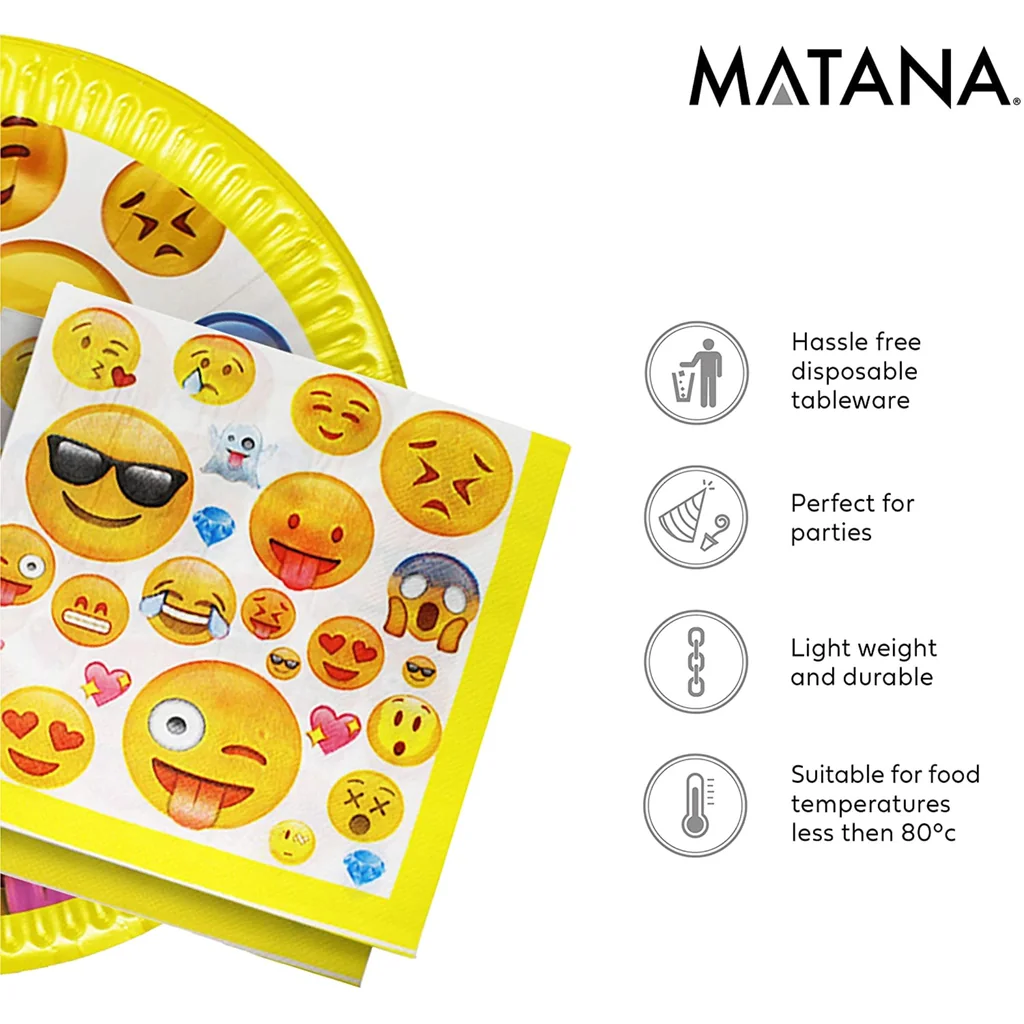 Emoji Partygeschirr-Set