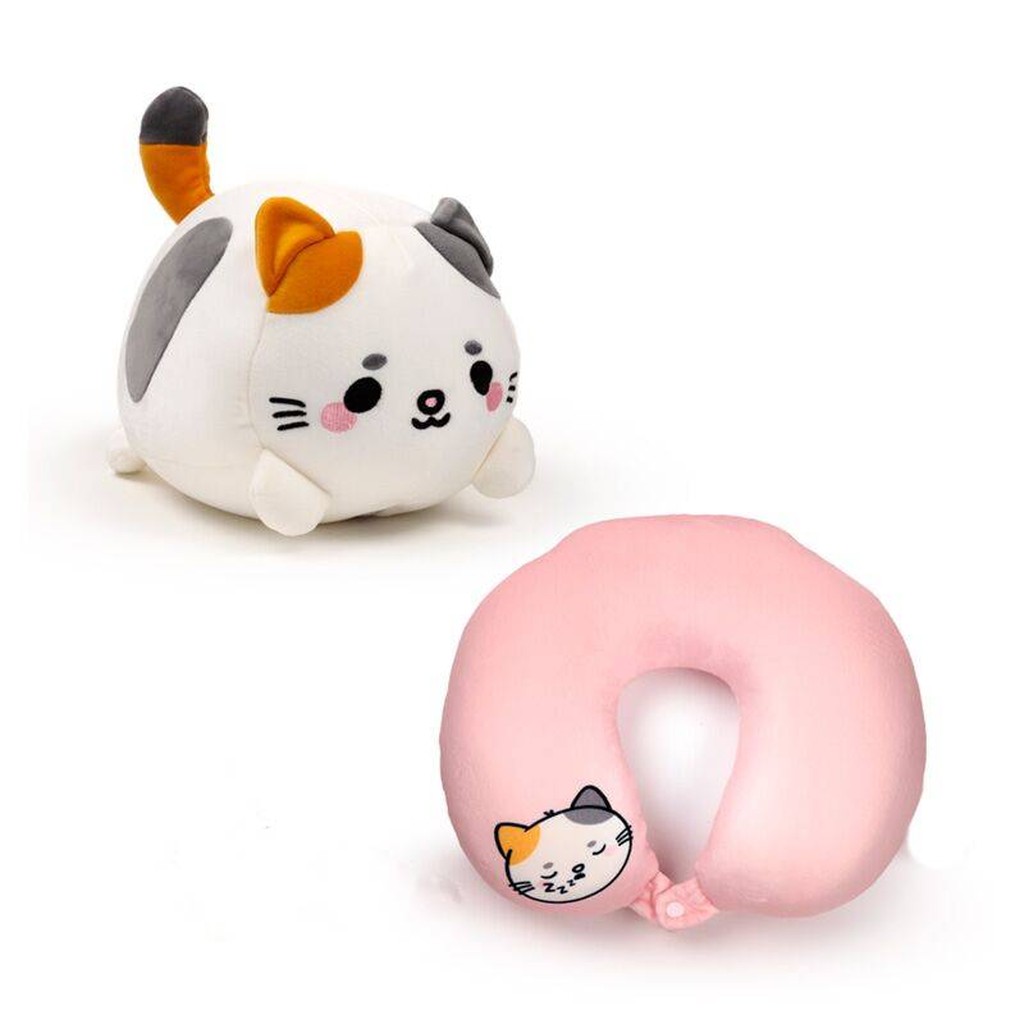 Swapseazzz Adoramals Cat 2-in-1 Plush Travel Pillow and Toy