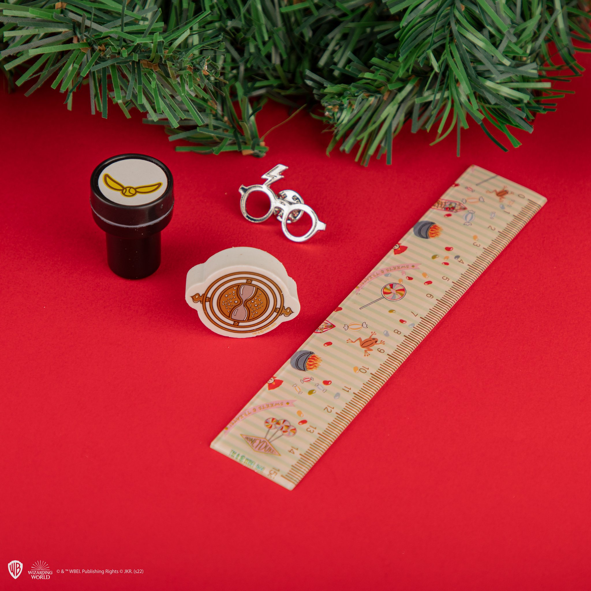 Harry Potter Stempel und Lineal aus dem Adventskalender