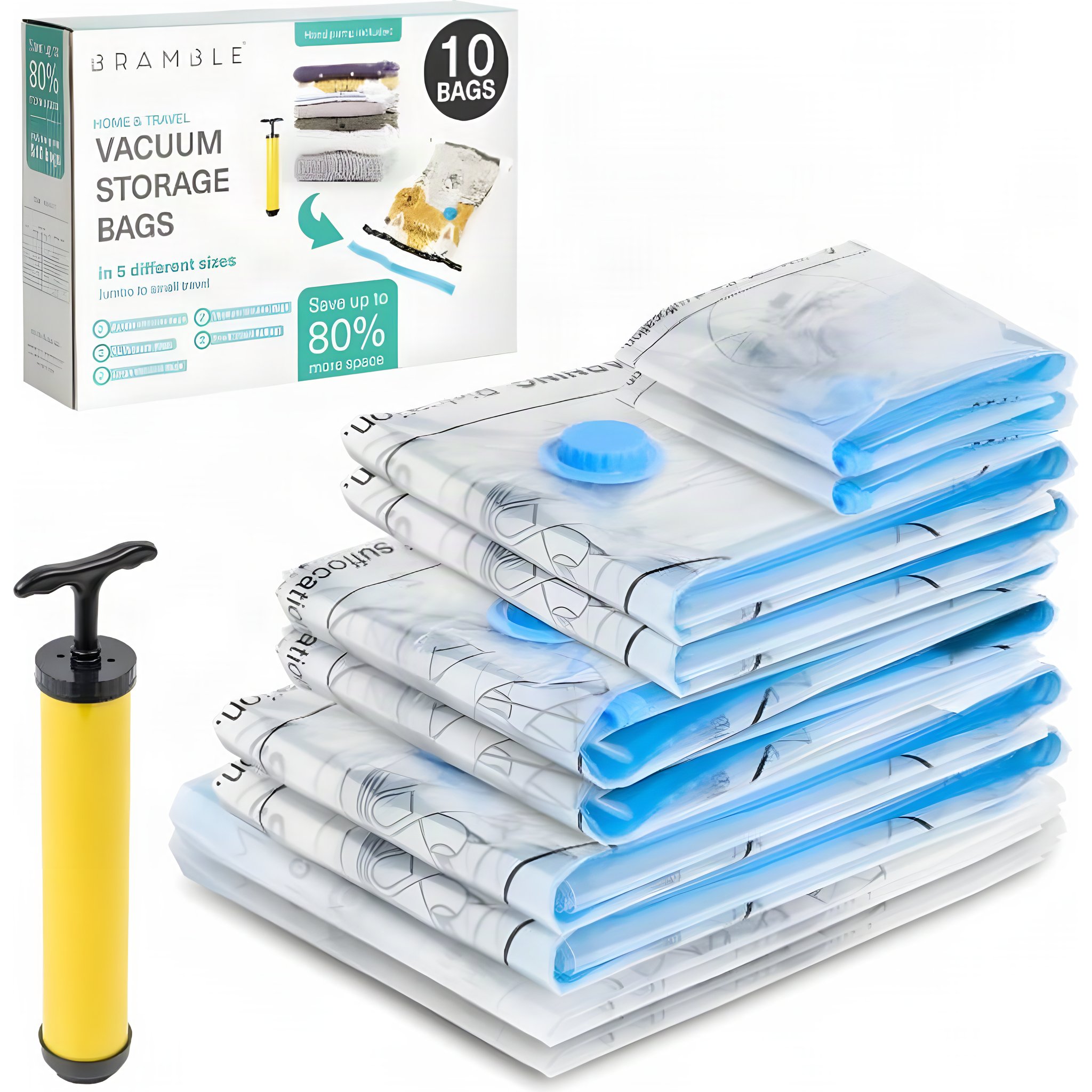 10 Vakuum-Aufbewahrungsbeutel-Set mit Pumpe