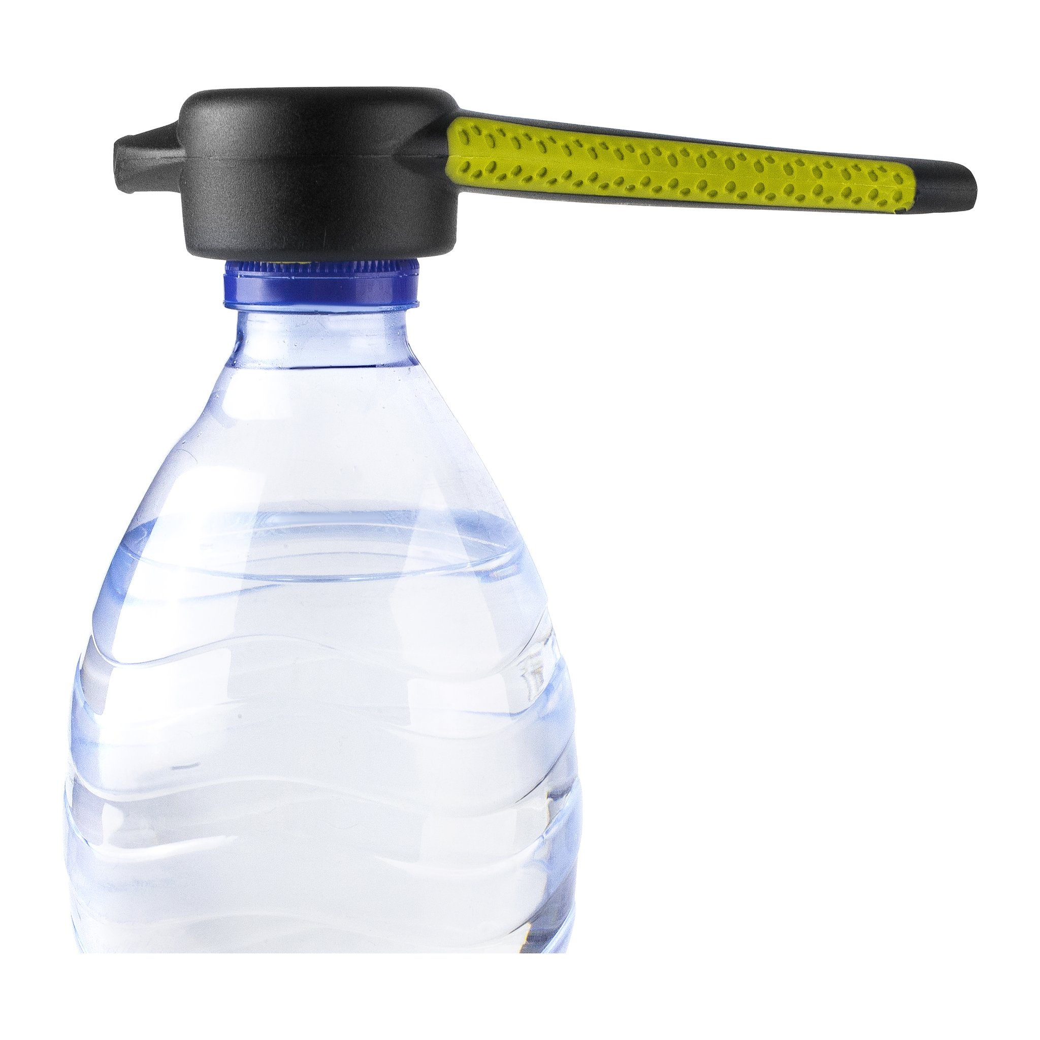 5-in-1 opener unscrewing the cap of a water bottle