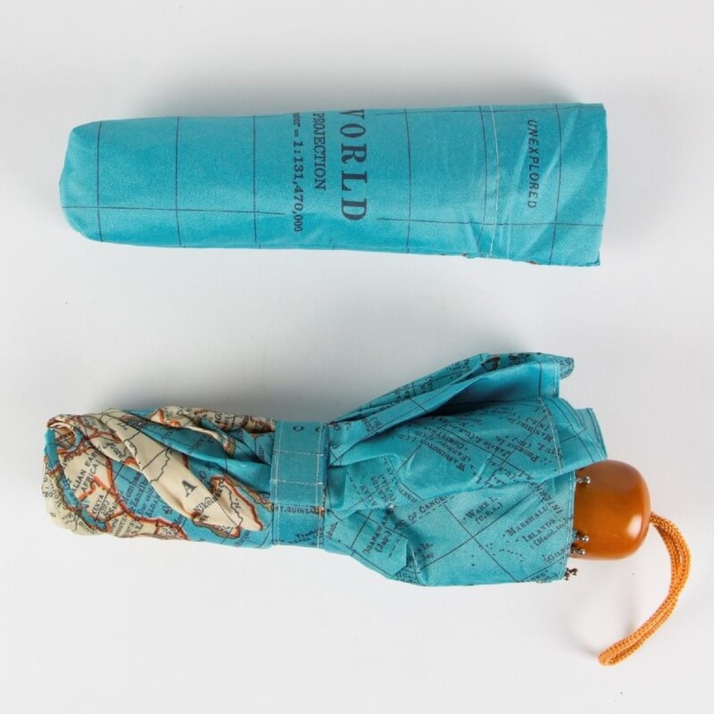 Vintage-Weltkarten-Regenschirm