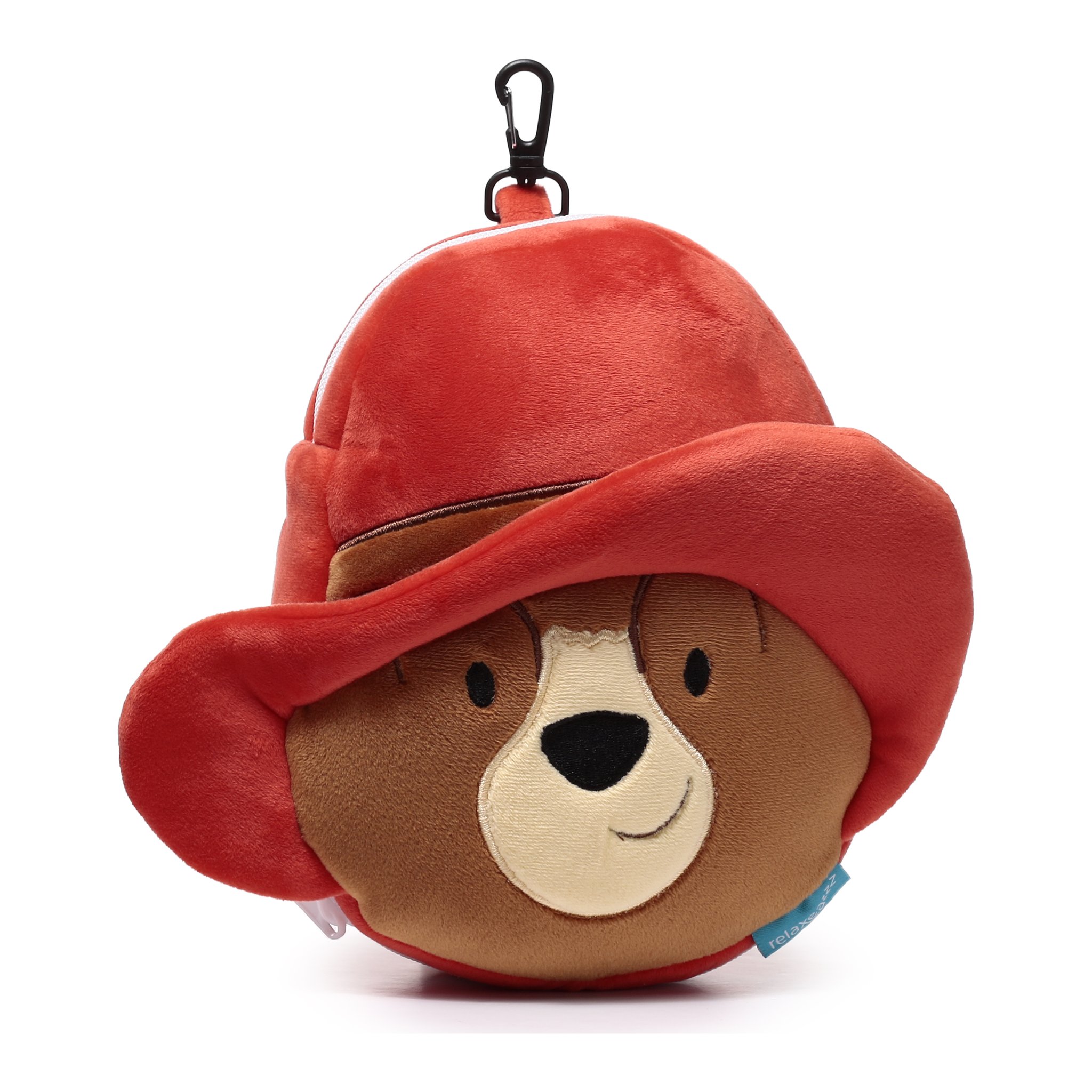 Paddington-Reisekissen im Profil mit Hutkrempe