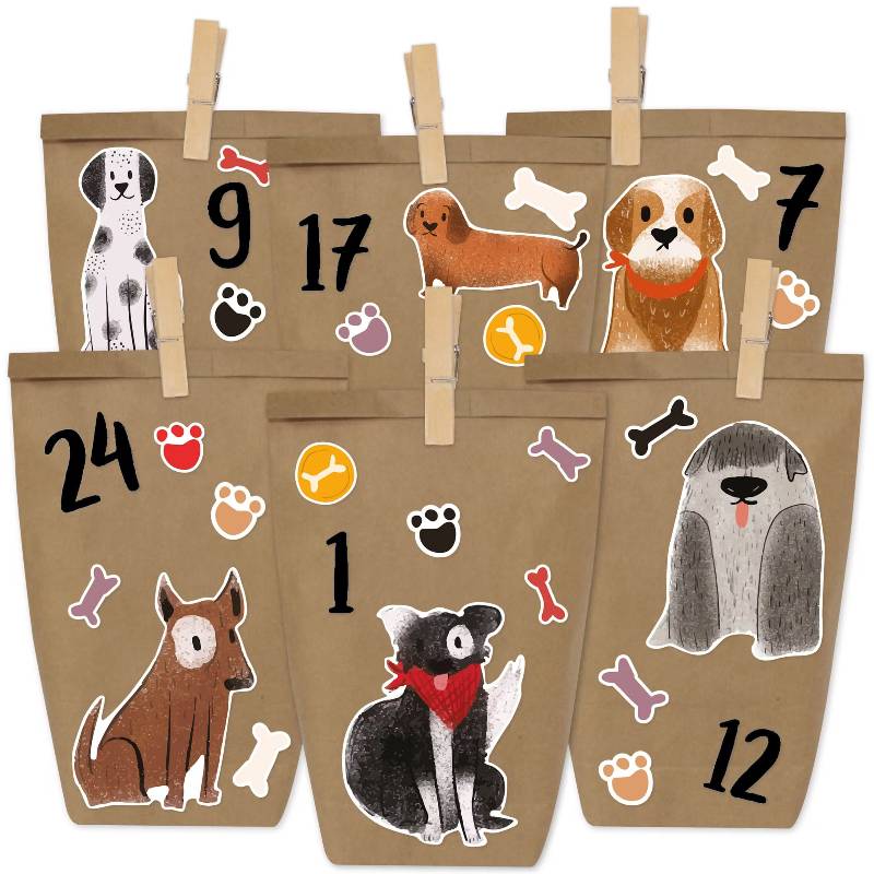 Hunde-Adventskalender von Papierdrachen