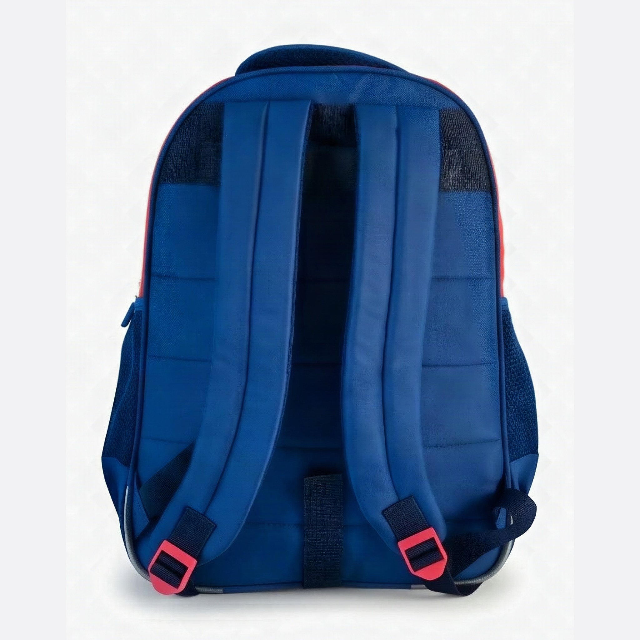 Dark blue back with padded straps and a carry handle
