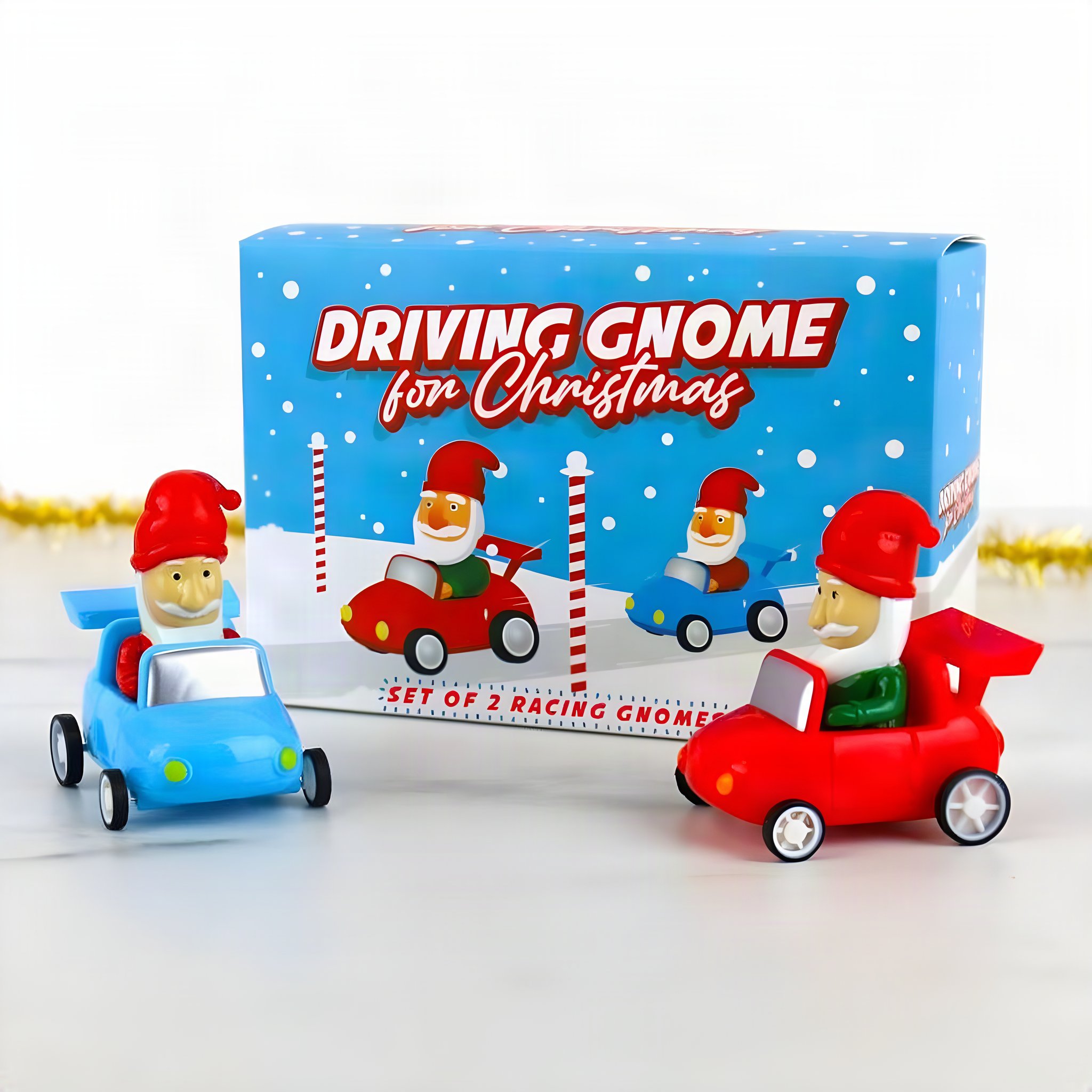 Driving Gnome for Christmas - Aufziehgnome