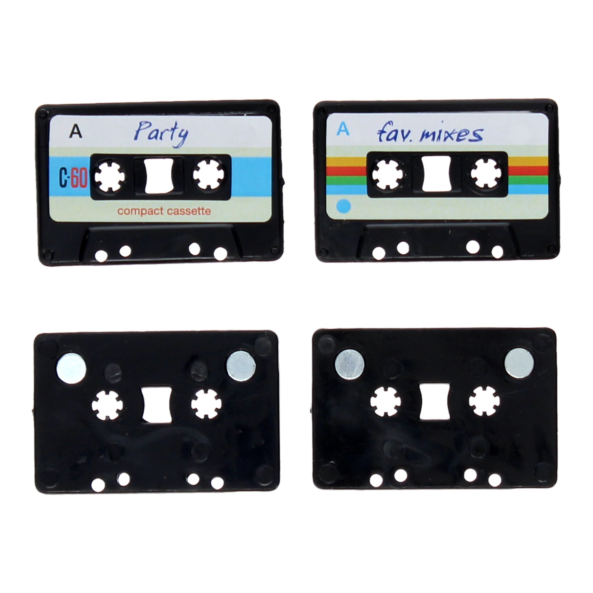Recto et verso des aimants cassettes avec les points magnétiques