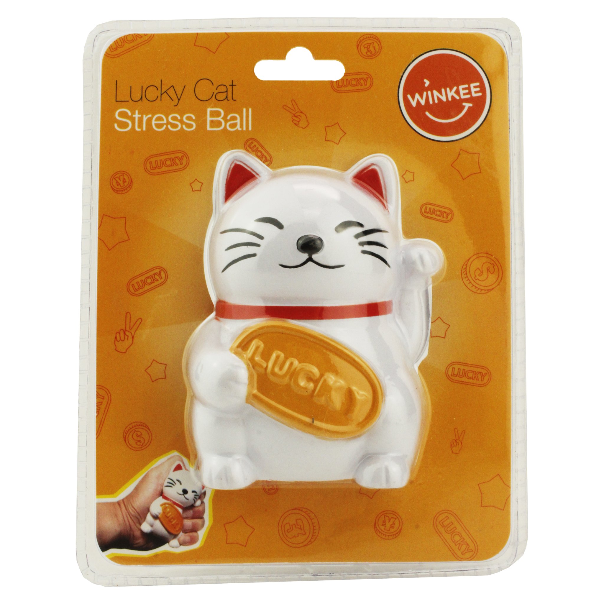 Glückskatze-Stressball Verpackung