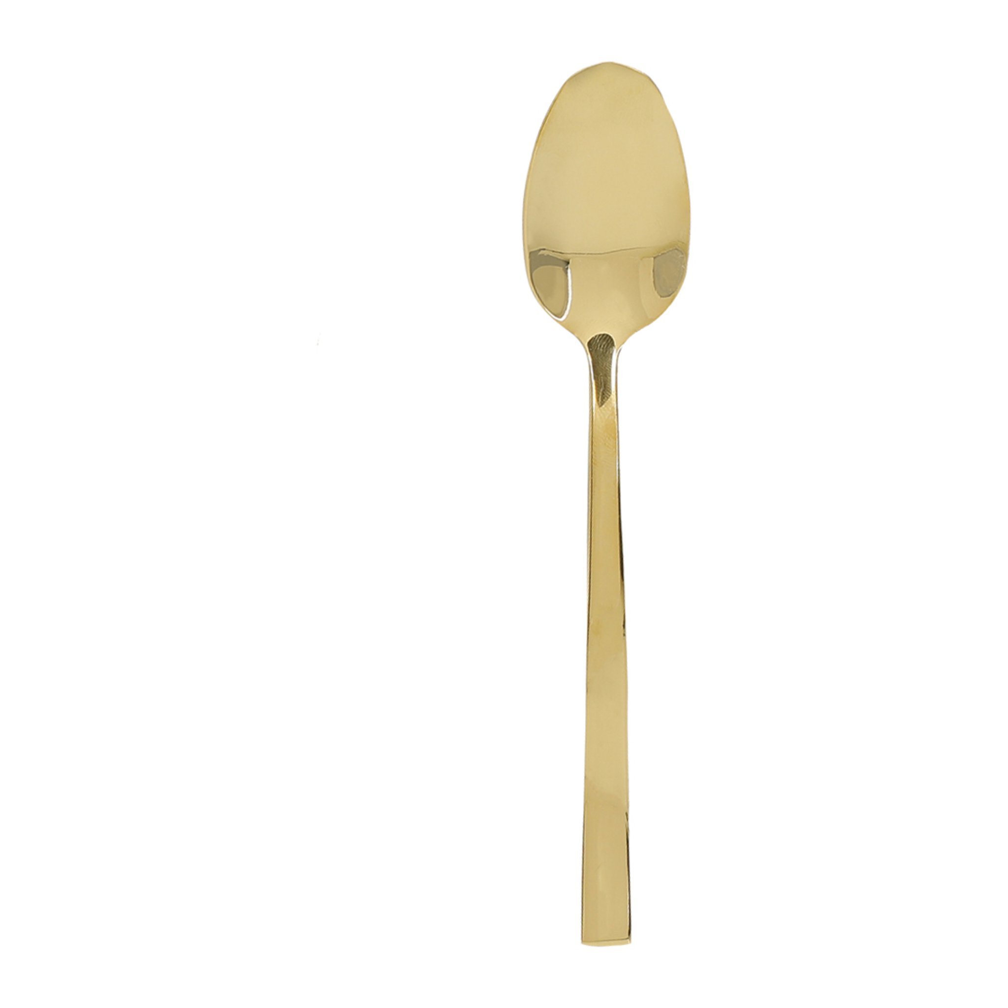 Einzelner goldfarbener Teelöffel aus dem Besteck-Set