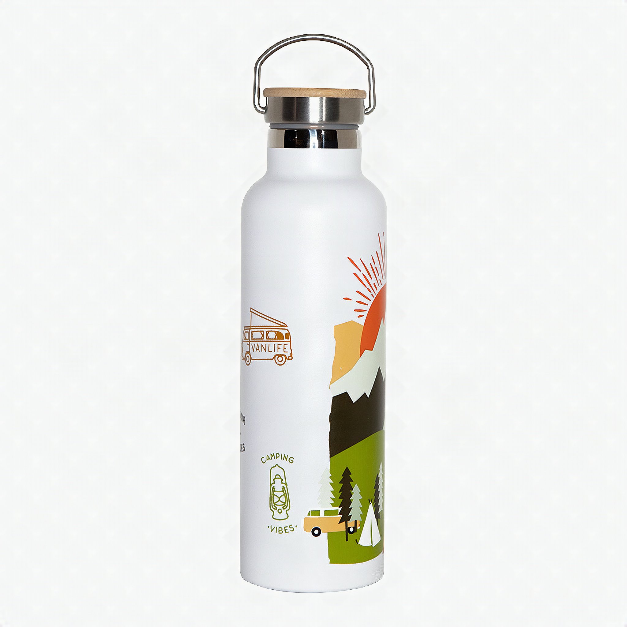 Mountain Adventure Trinkflasche mit umlaufendem Bergmotiv