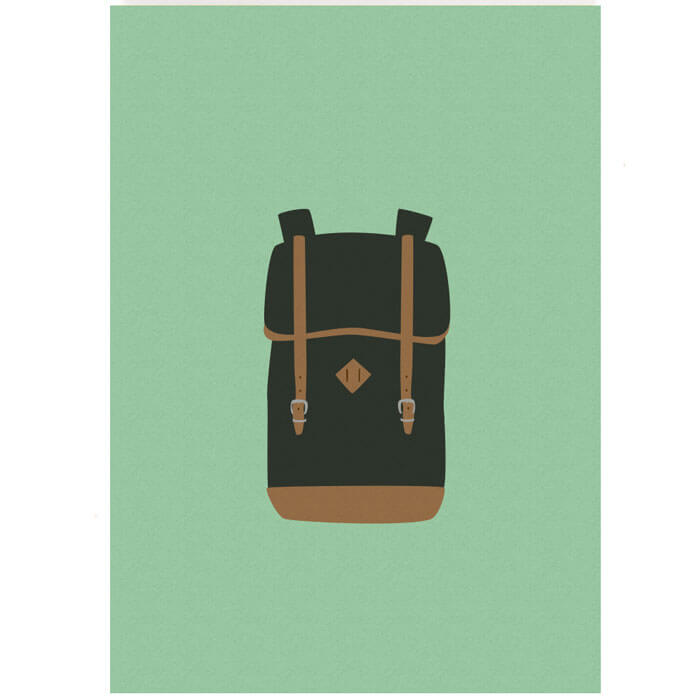 Carte Postale Sac à Dos