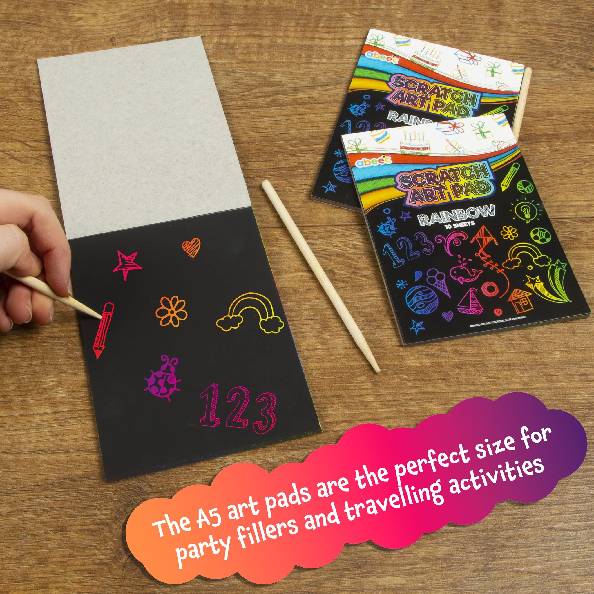 Cartes à gratter arc-en-ciel A6, lot de 12 (Bild 5)
